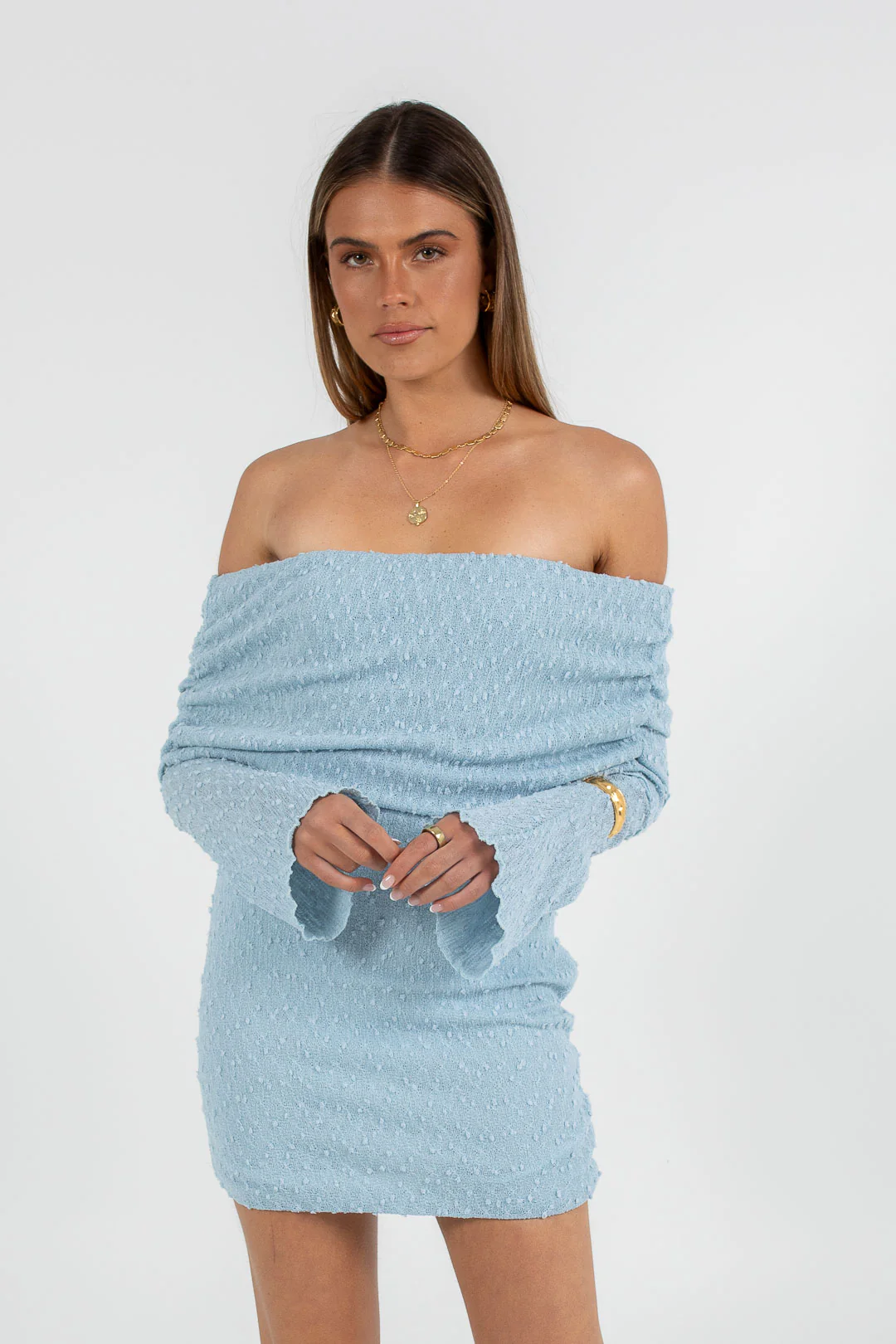 Delta Mini Dress Sky Blue - Image 2