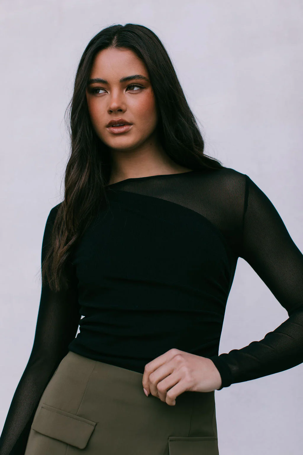 Dixie Mini Skirt Khaki - Image 12