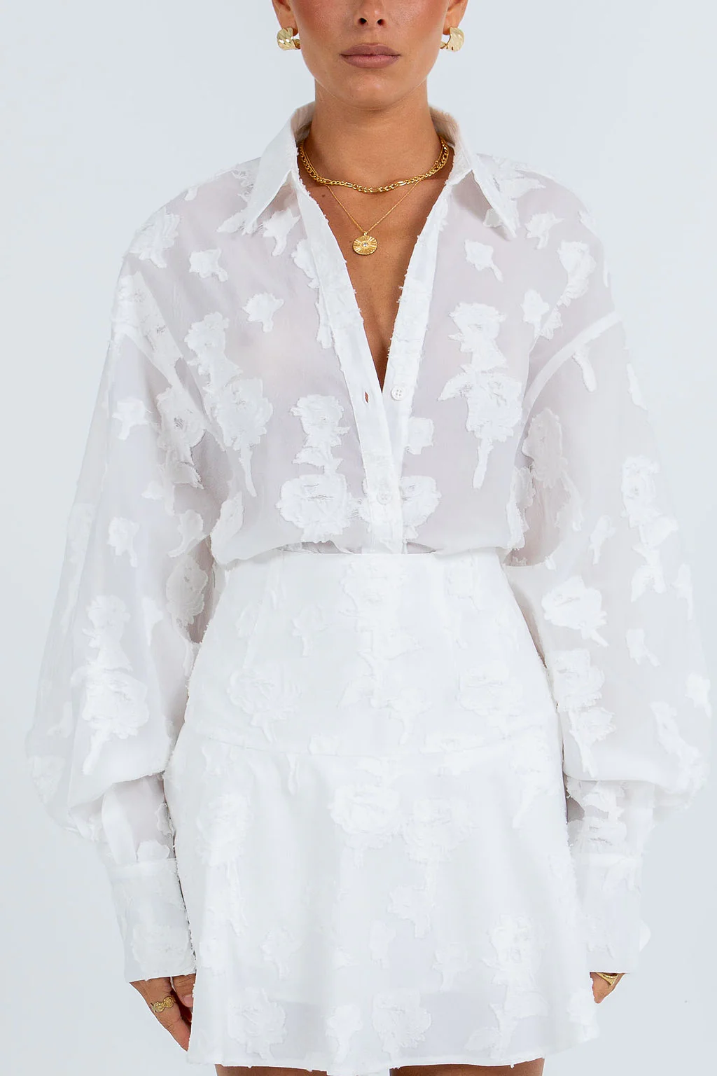 Dove Mini Lace Skirt White - Image 5