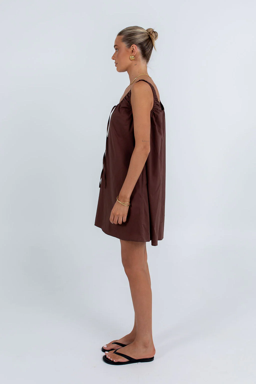 Drew Mini Dress Chocolate - Image 11