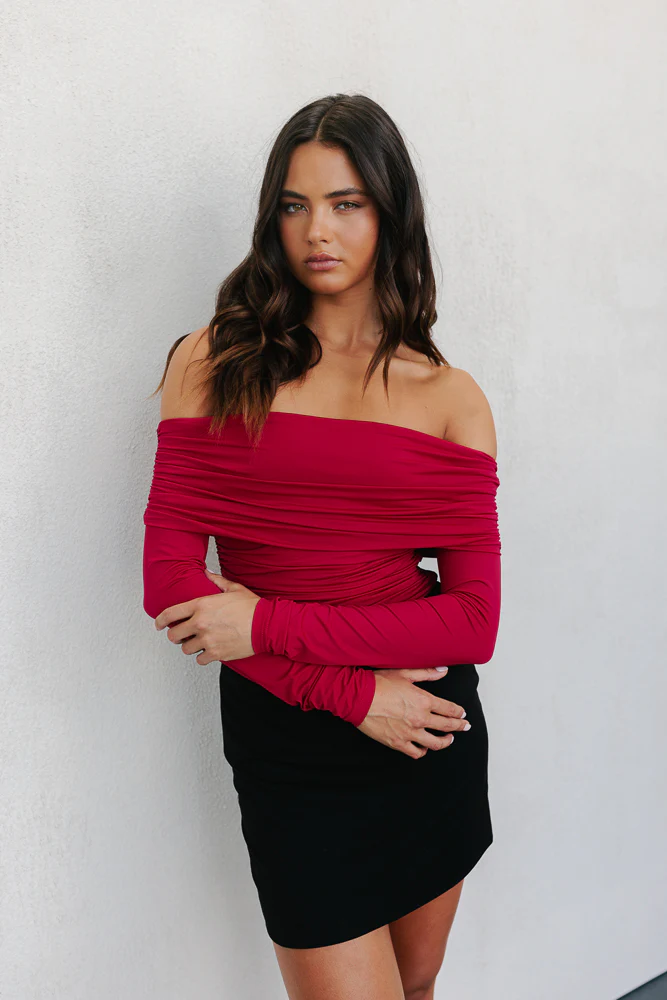Ellen Top Cherry Red - Image 14