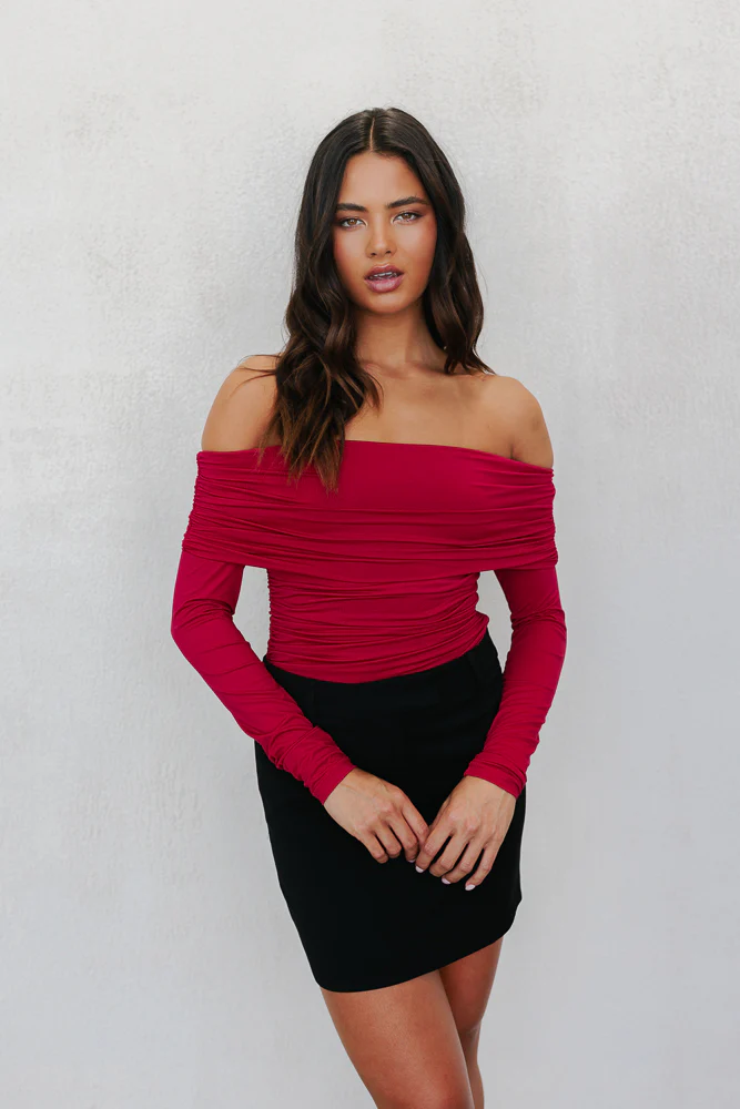 Ellen Top Cherry Red - Image 8