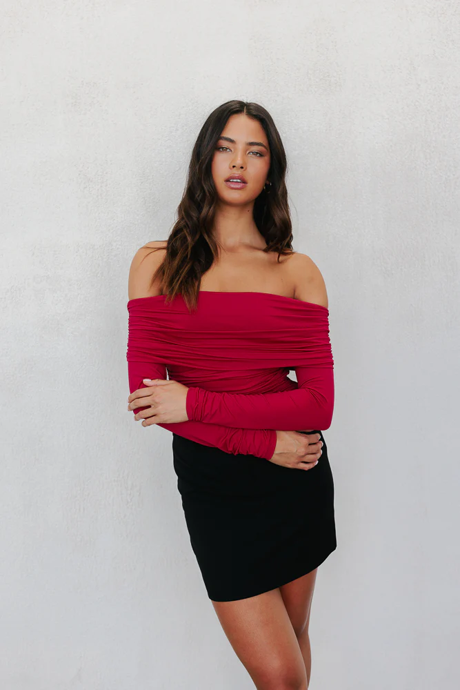 Ellen Top Cherry Red - Image 9