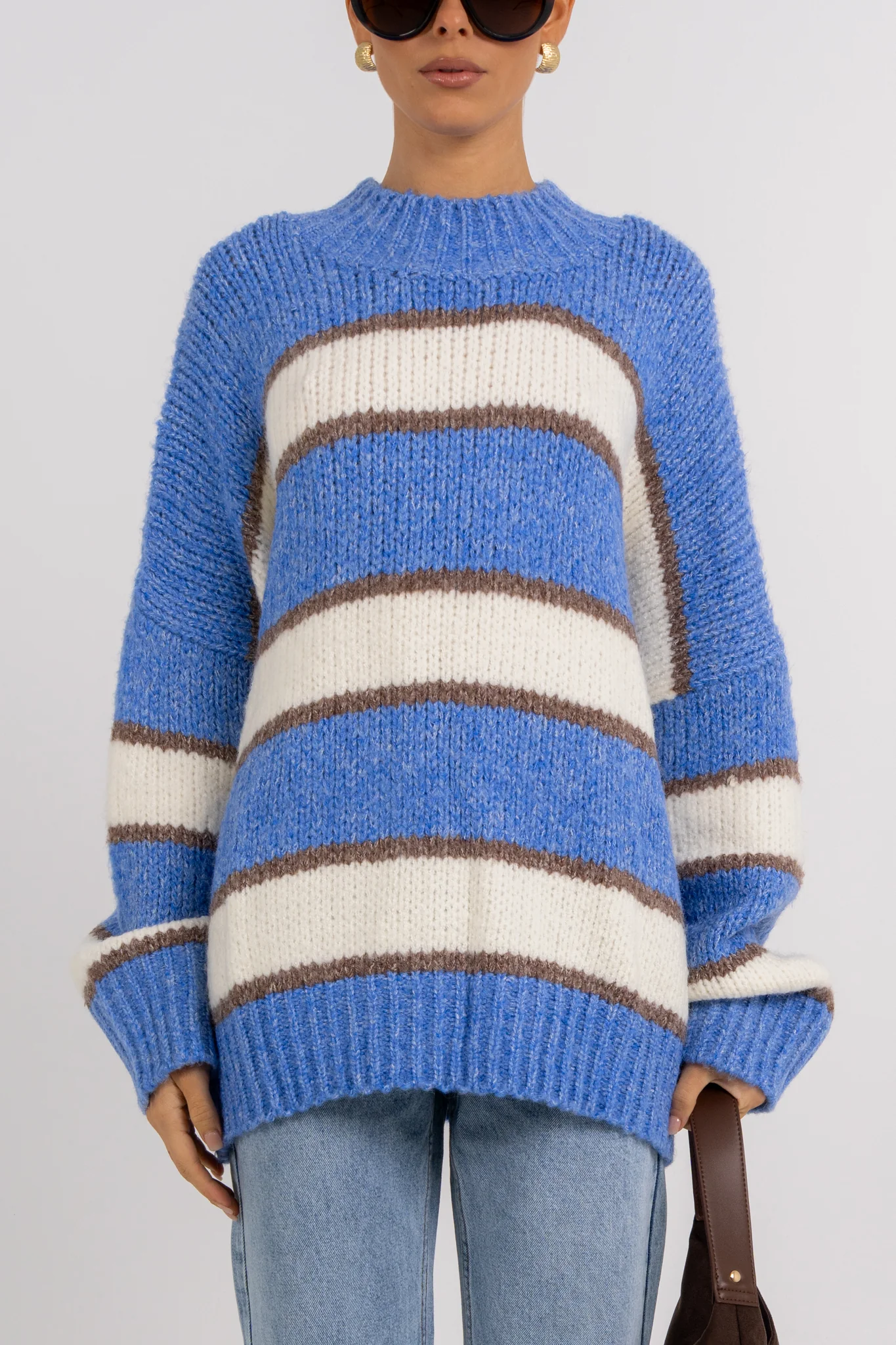 Ena Knit Jumper Blue - Image 2