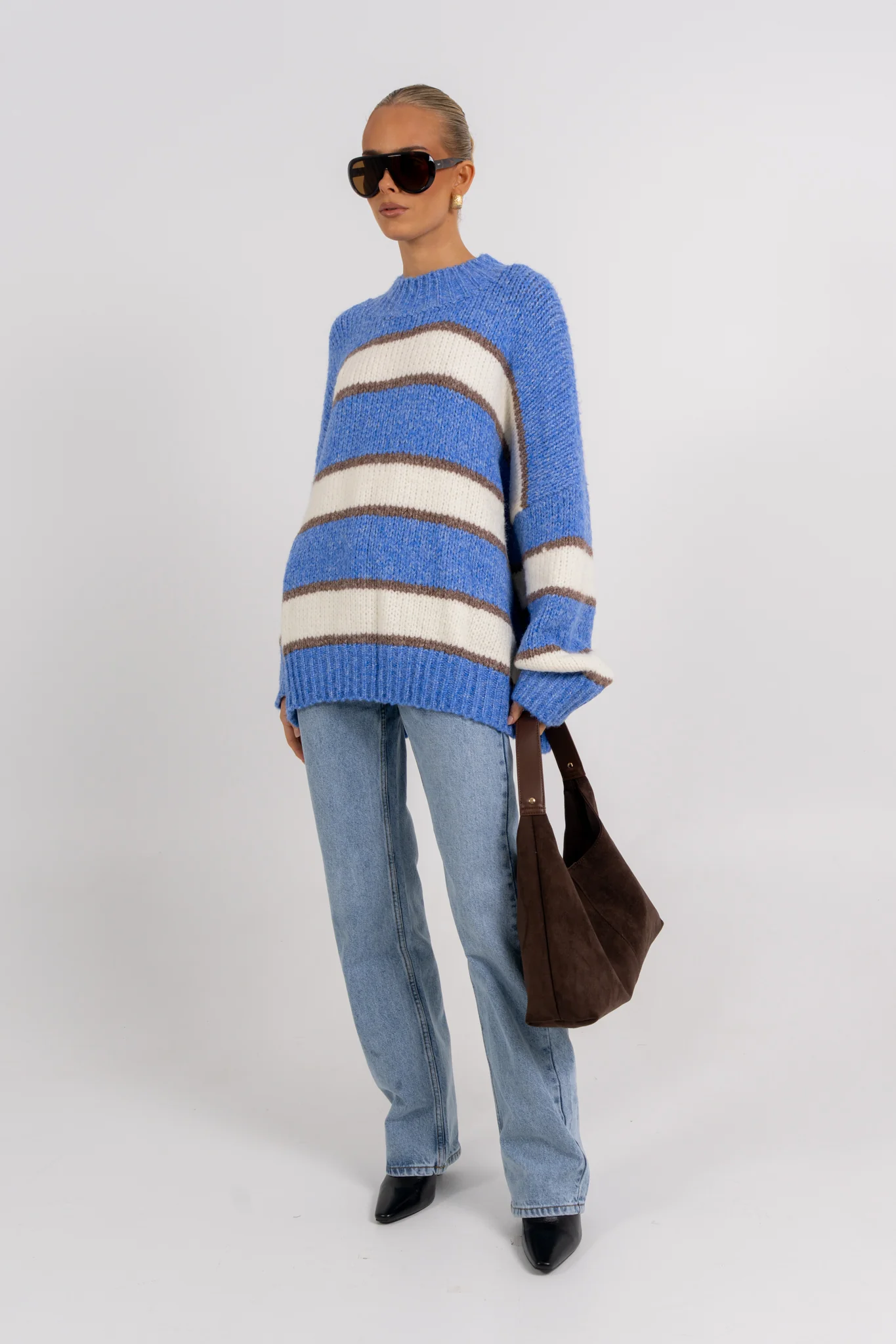 Ena Knit Jumper Blue - Image 3