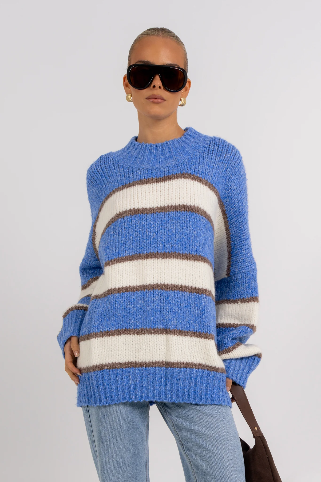 Ena Knit Jumper Blue - Image 5