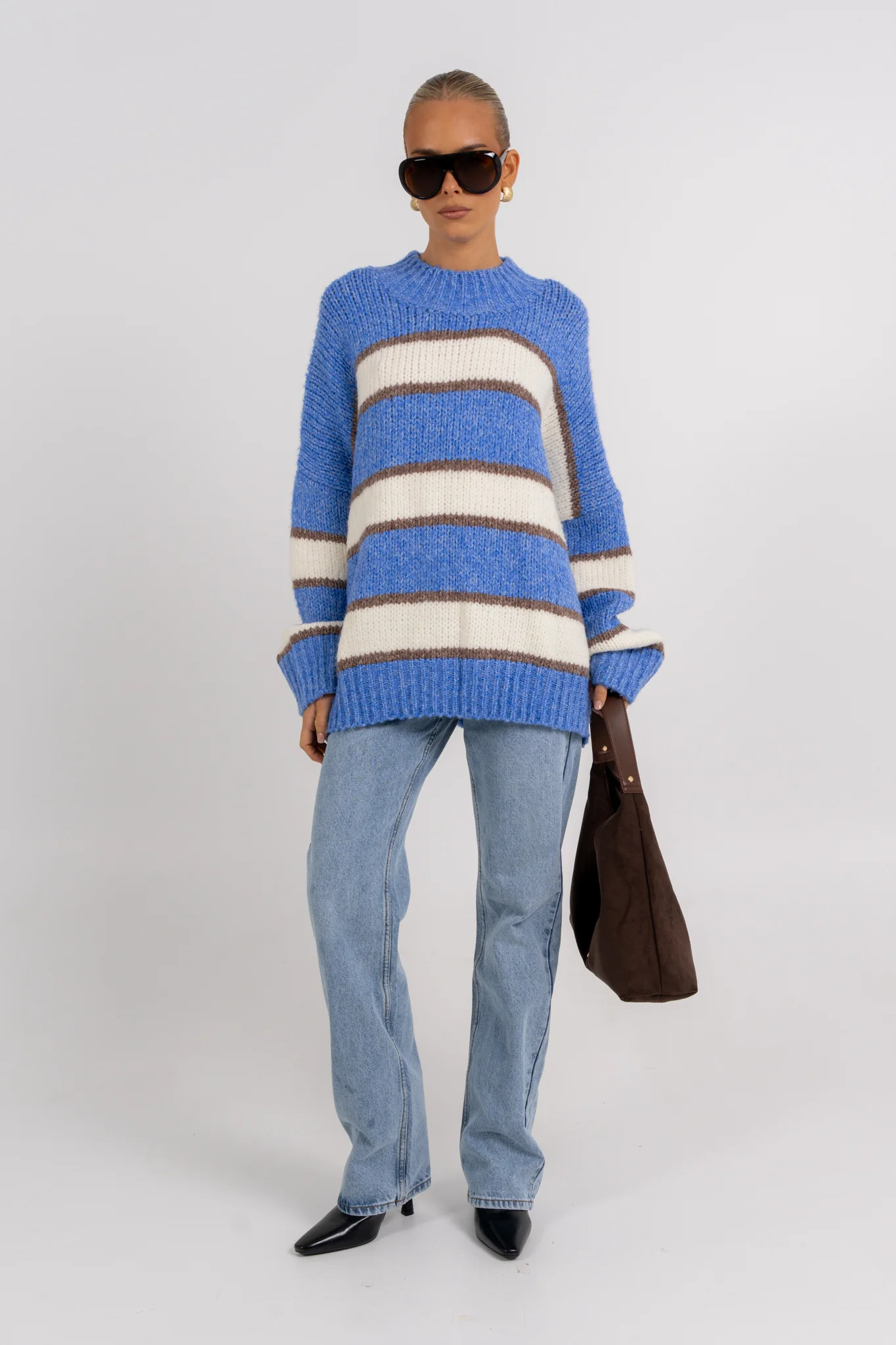 Ena Knit Jumper Blue - Image 6