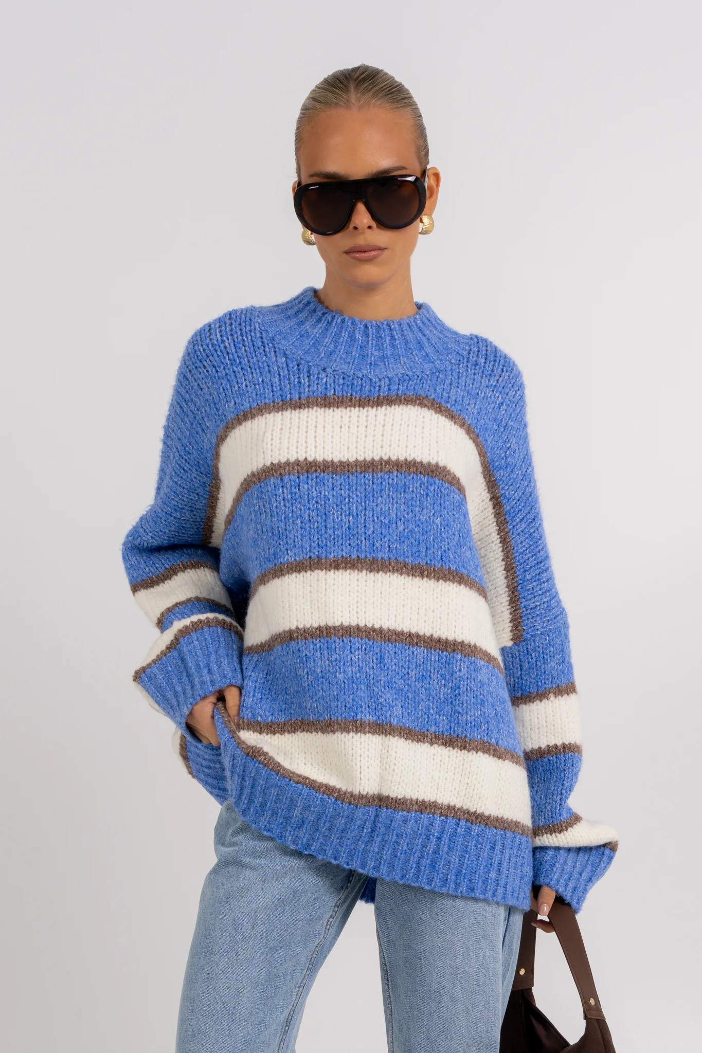 Ena Knit Jumper Blue - Image 7
