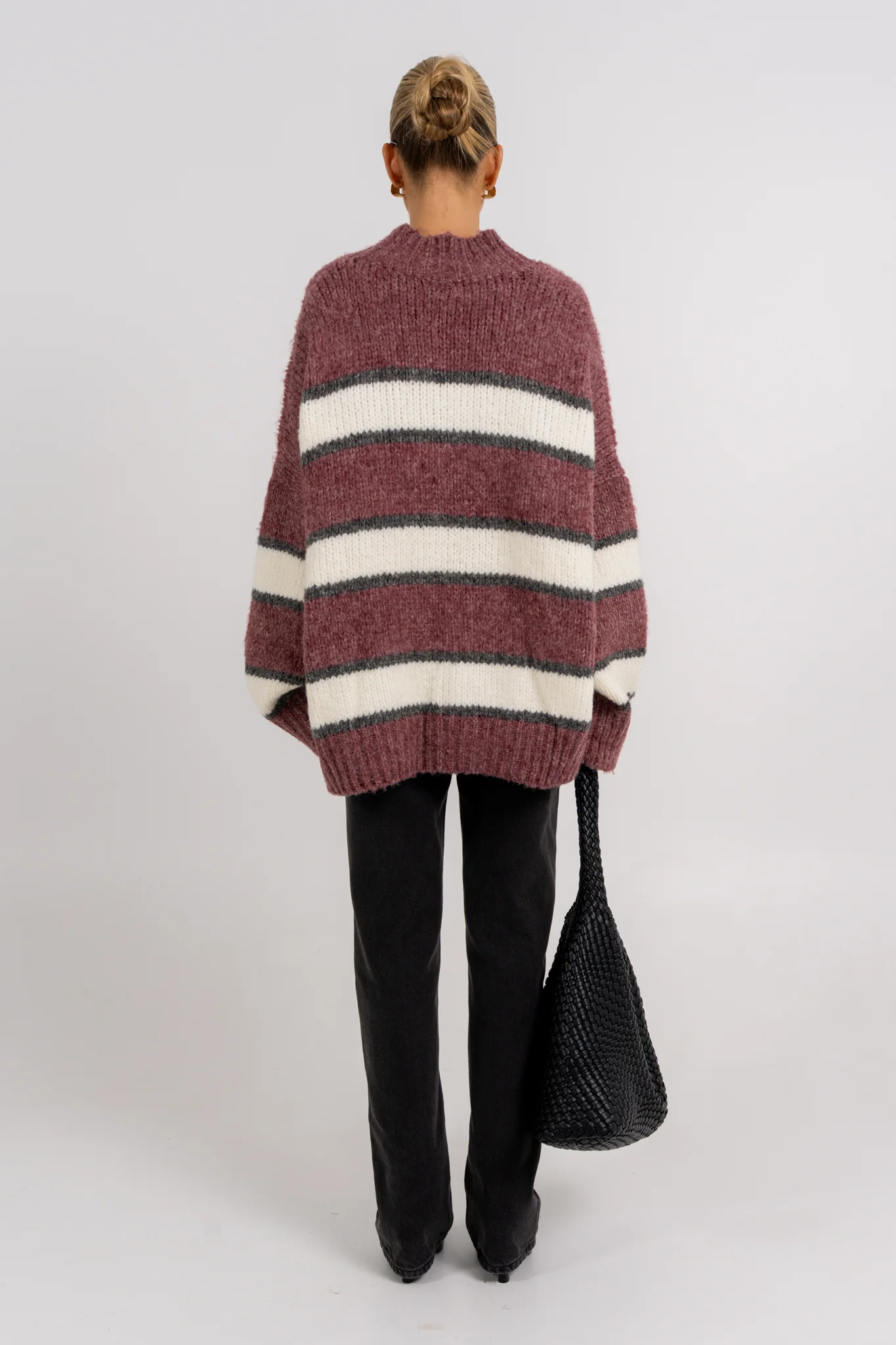 Ena Knit Jumper Burgundy - Image 4