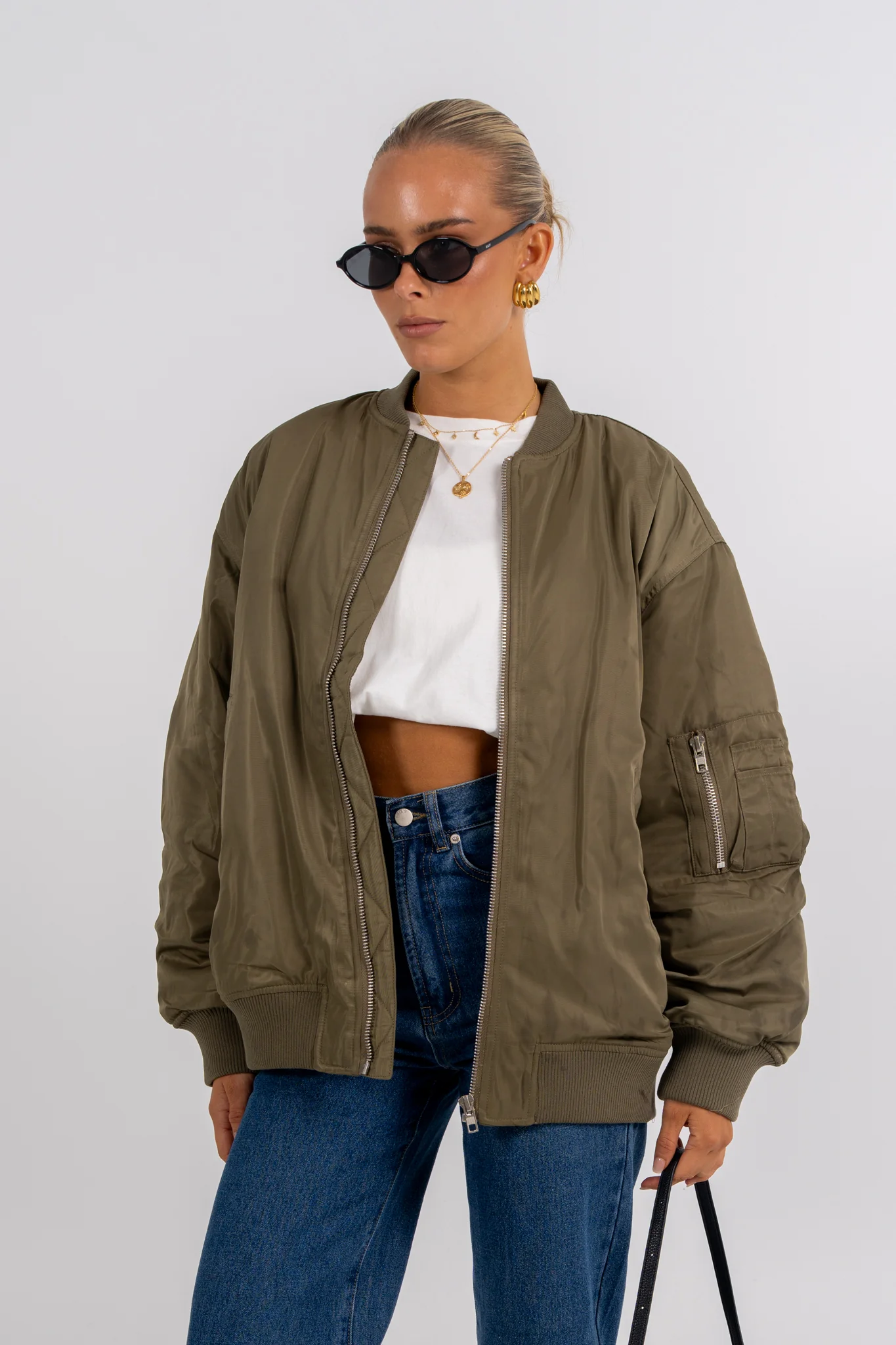 Estar Bomber Jacket Khaki - Image 6