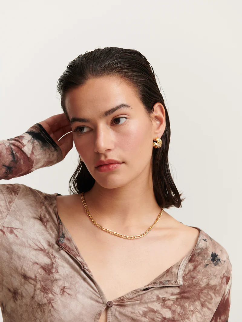 Figaro Chain Necklace Gold - Image 8