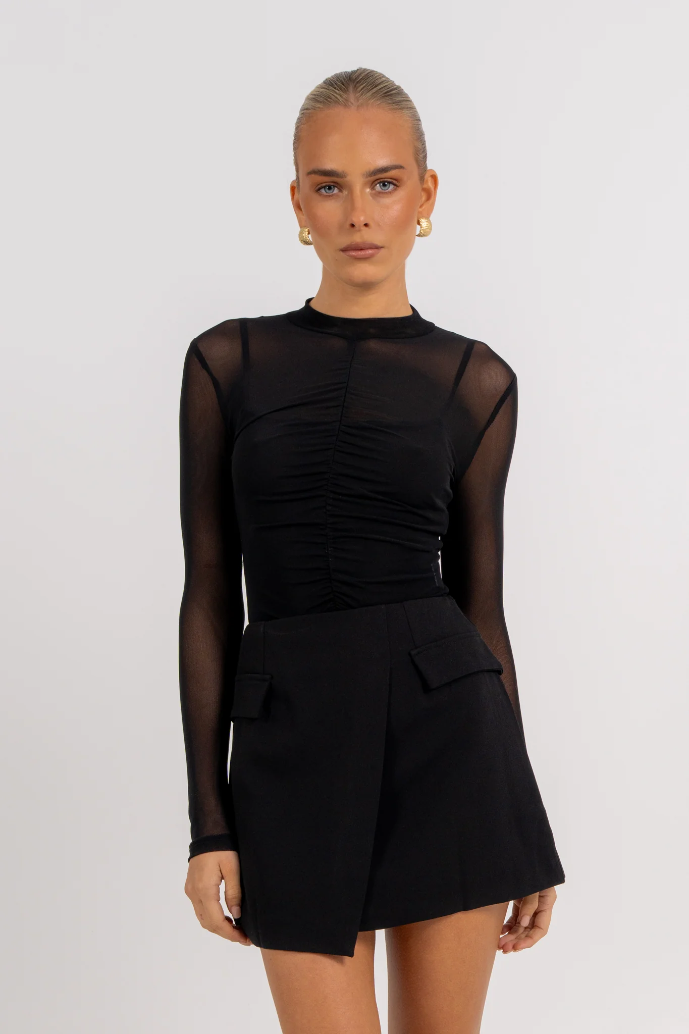 Finn Long Sleeve Top Black - Image 3