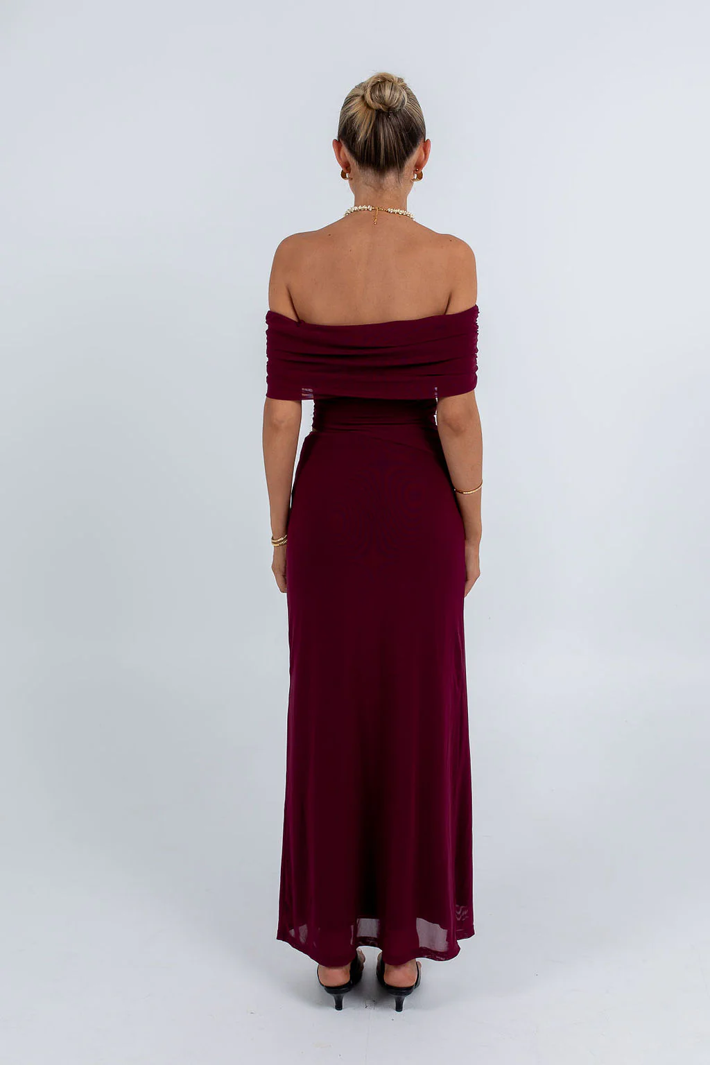 Fiora Maxi Dress Burgundy - Image 4