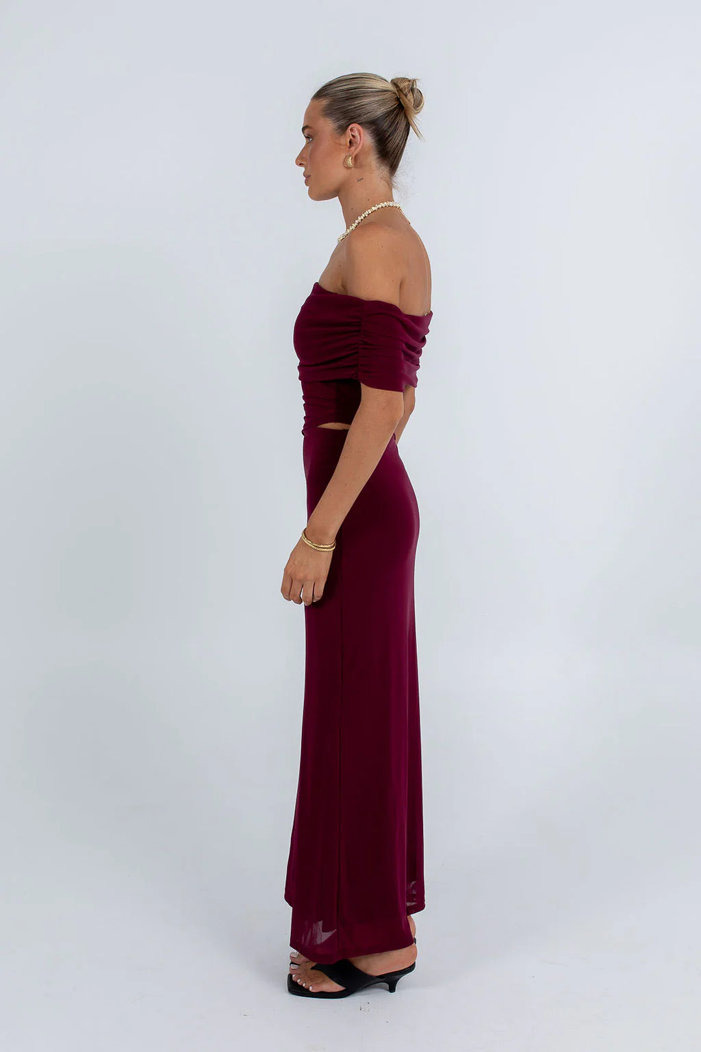 Fiora Maxi Dress Burgundy - Image 7