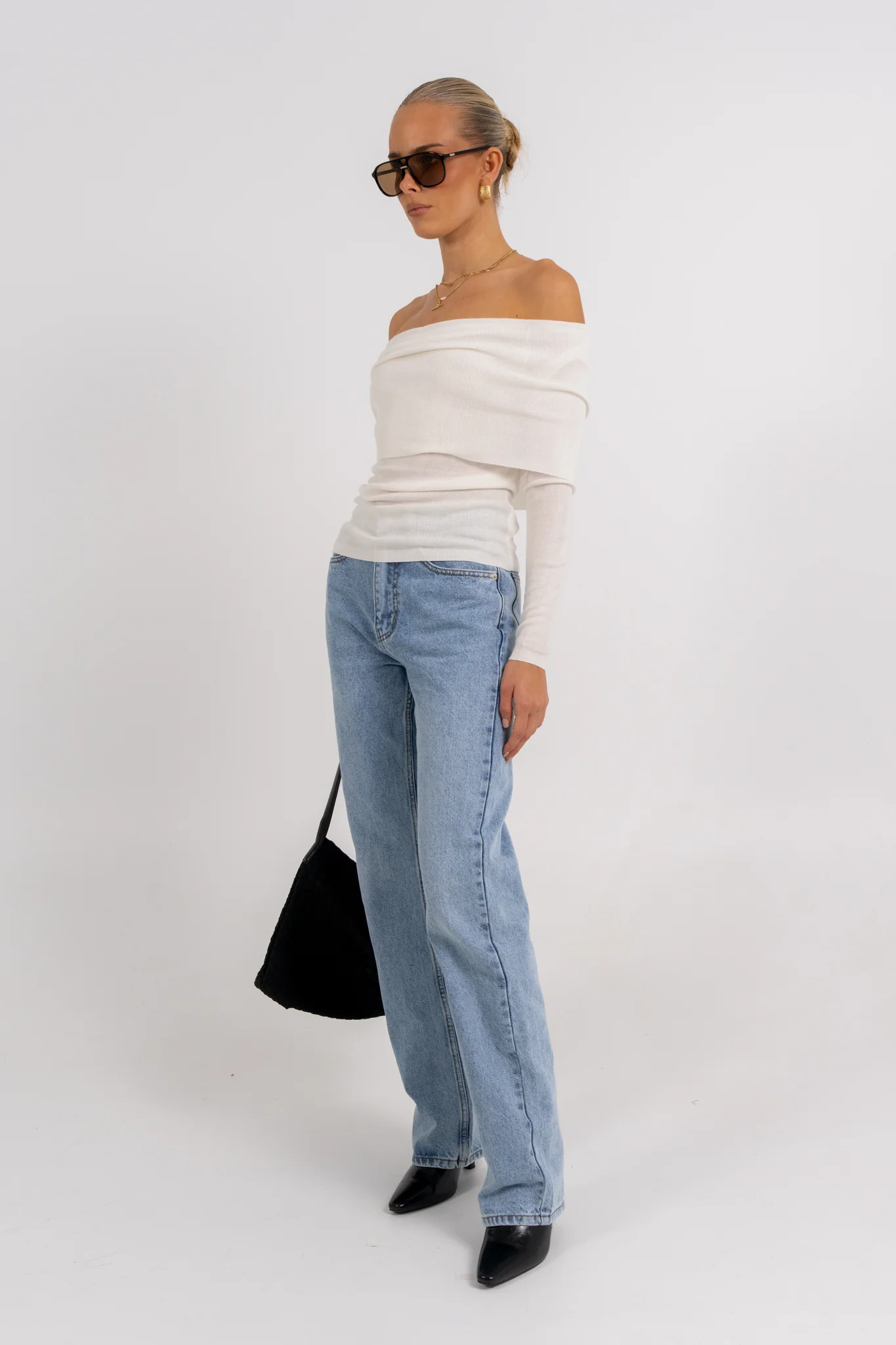 Garnet Off-Shoulder Top Ivory - Image 3