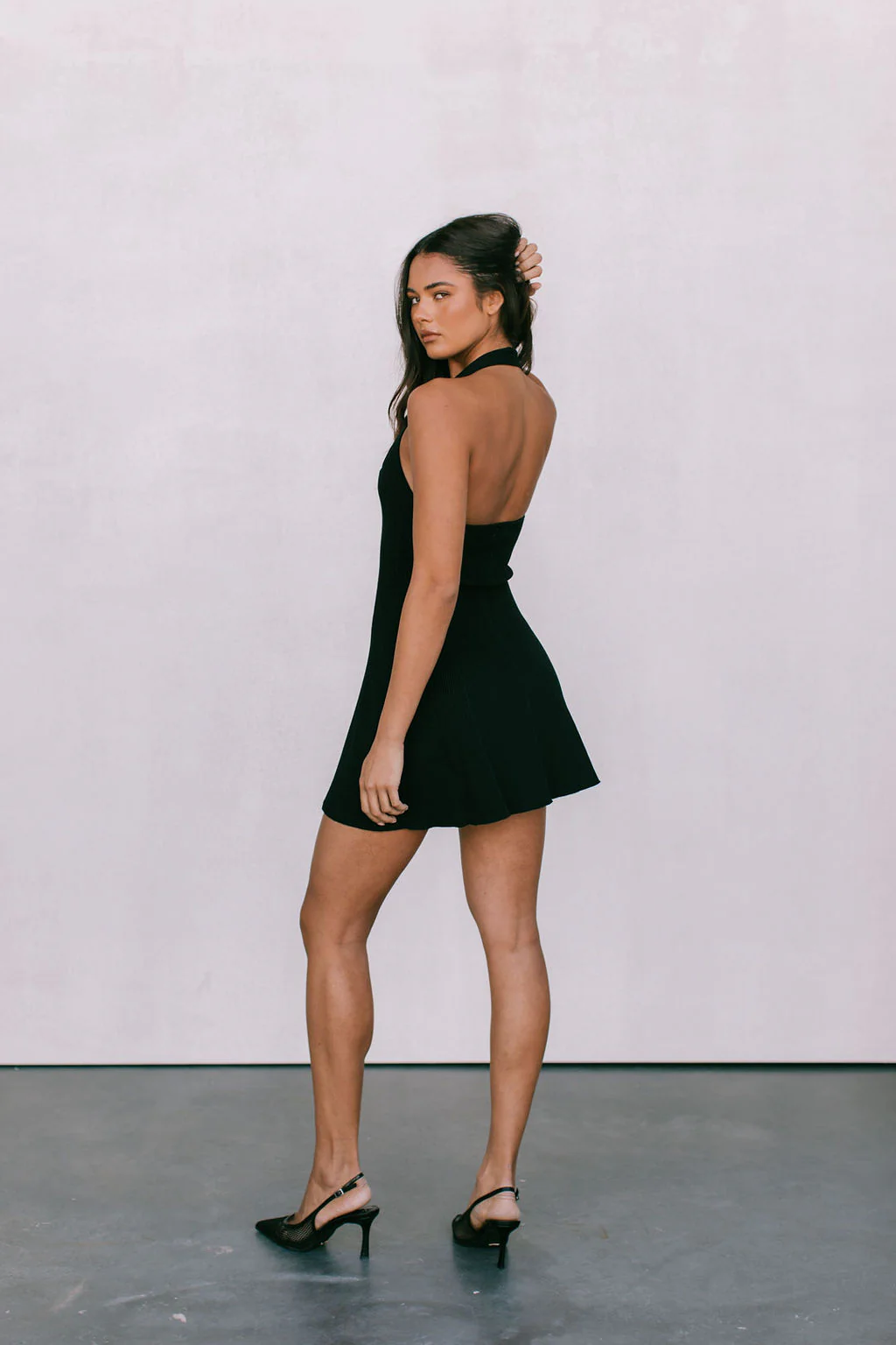 Gracie Halter Dress Black - Image 4