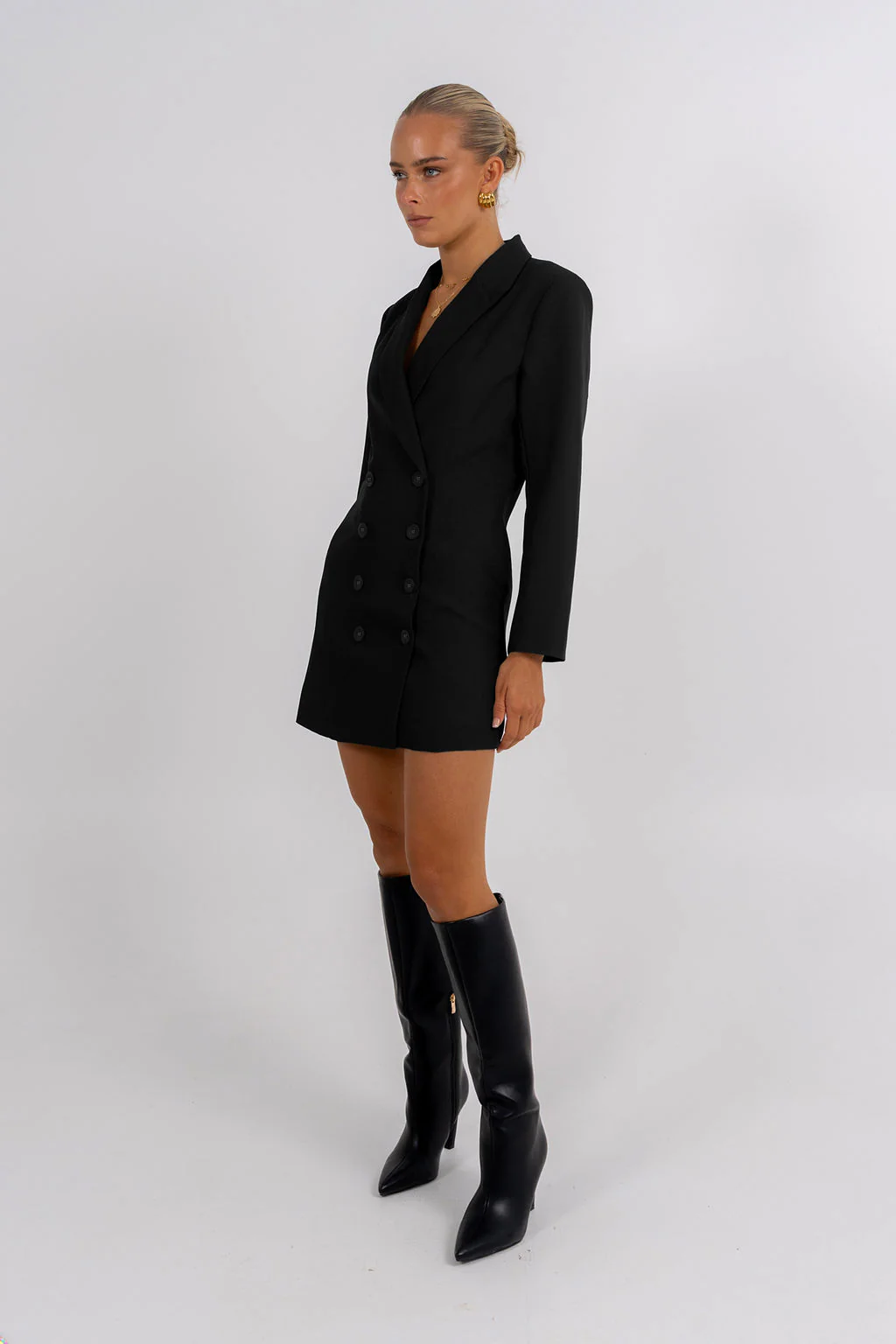 PRE ORDER Cassie Blazer Dress Black - Image 3