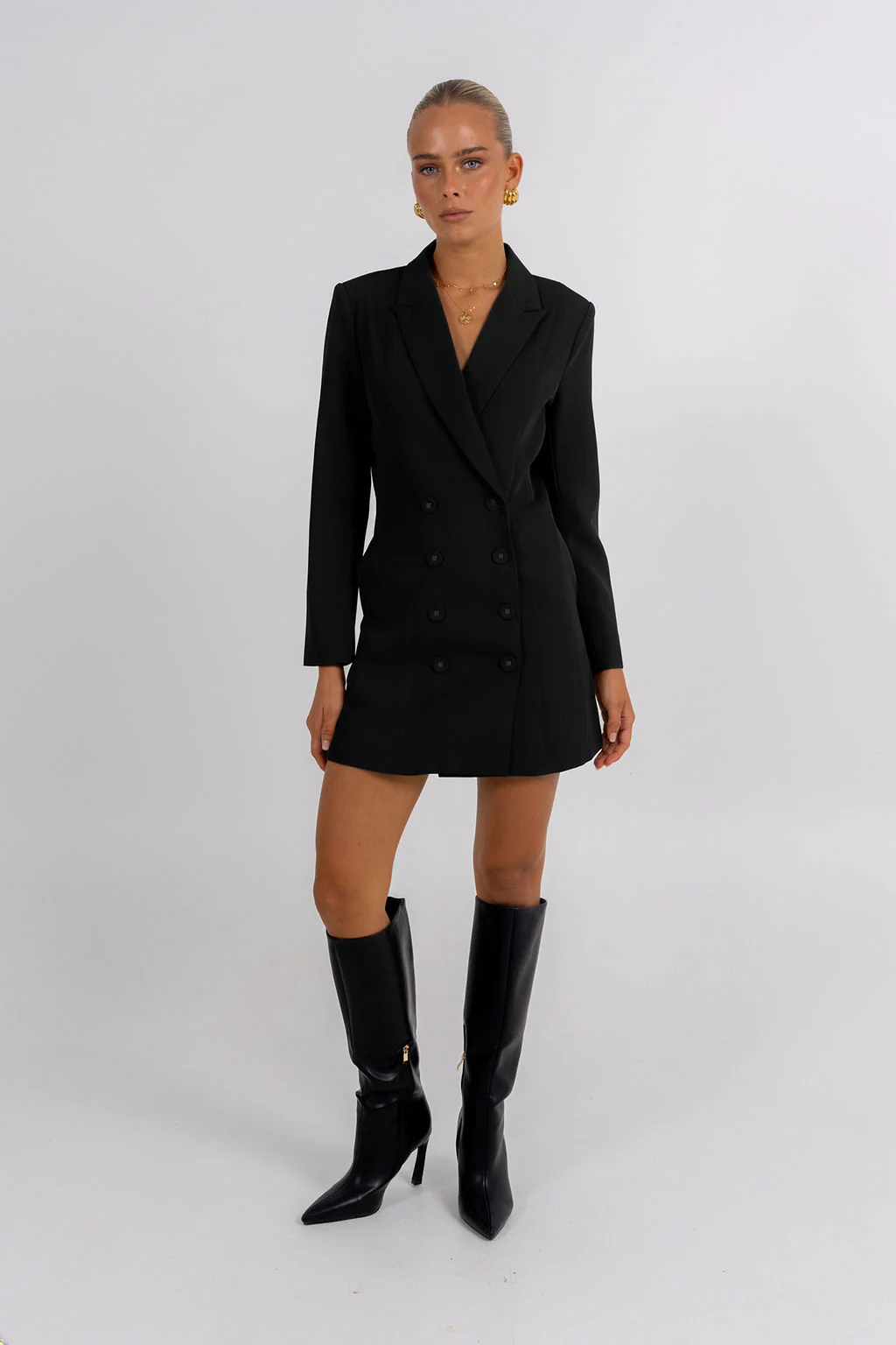 PRE ORDER Cassie Blazer Dress Black - Image 7