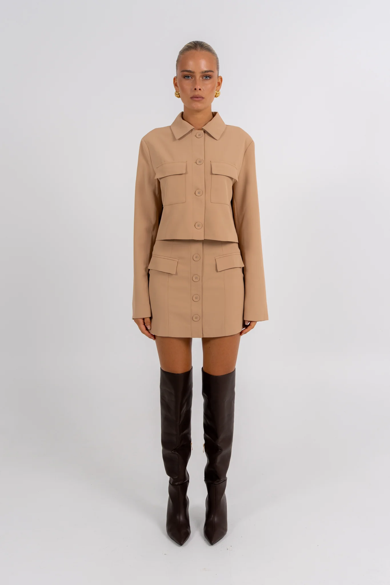 Haider Mini Skirt Beige