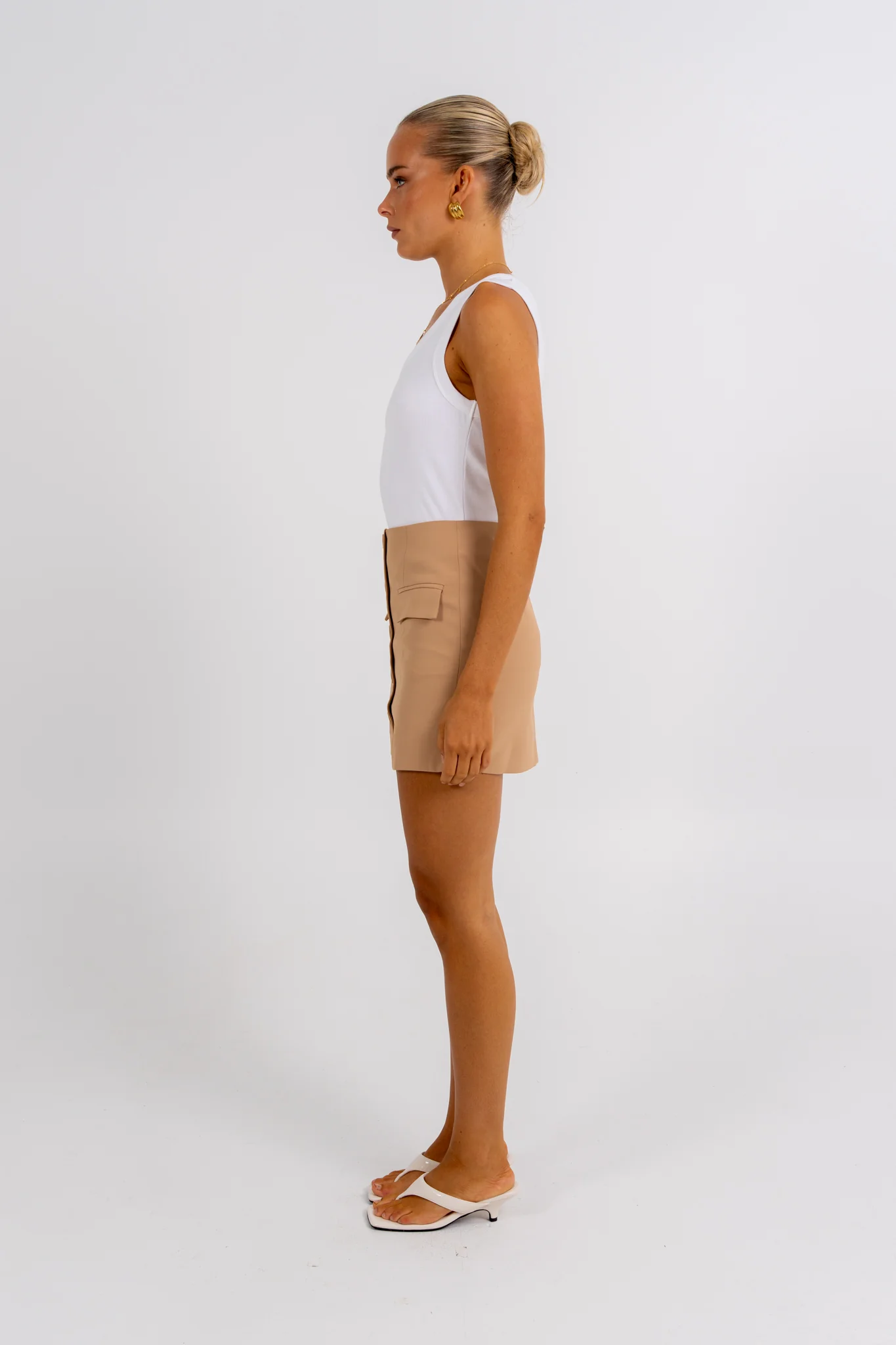 Haider Mini Skirt Beige - Image 9