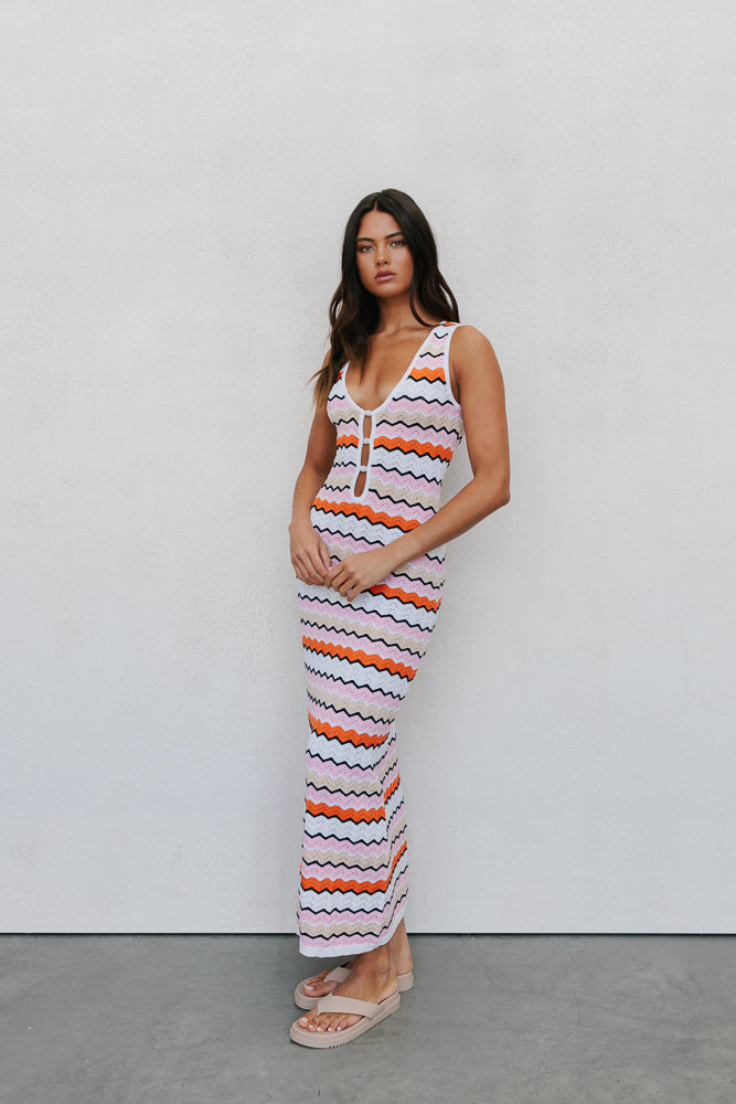 Herbie Midi Dress Summer Stripe - Image 6