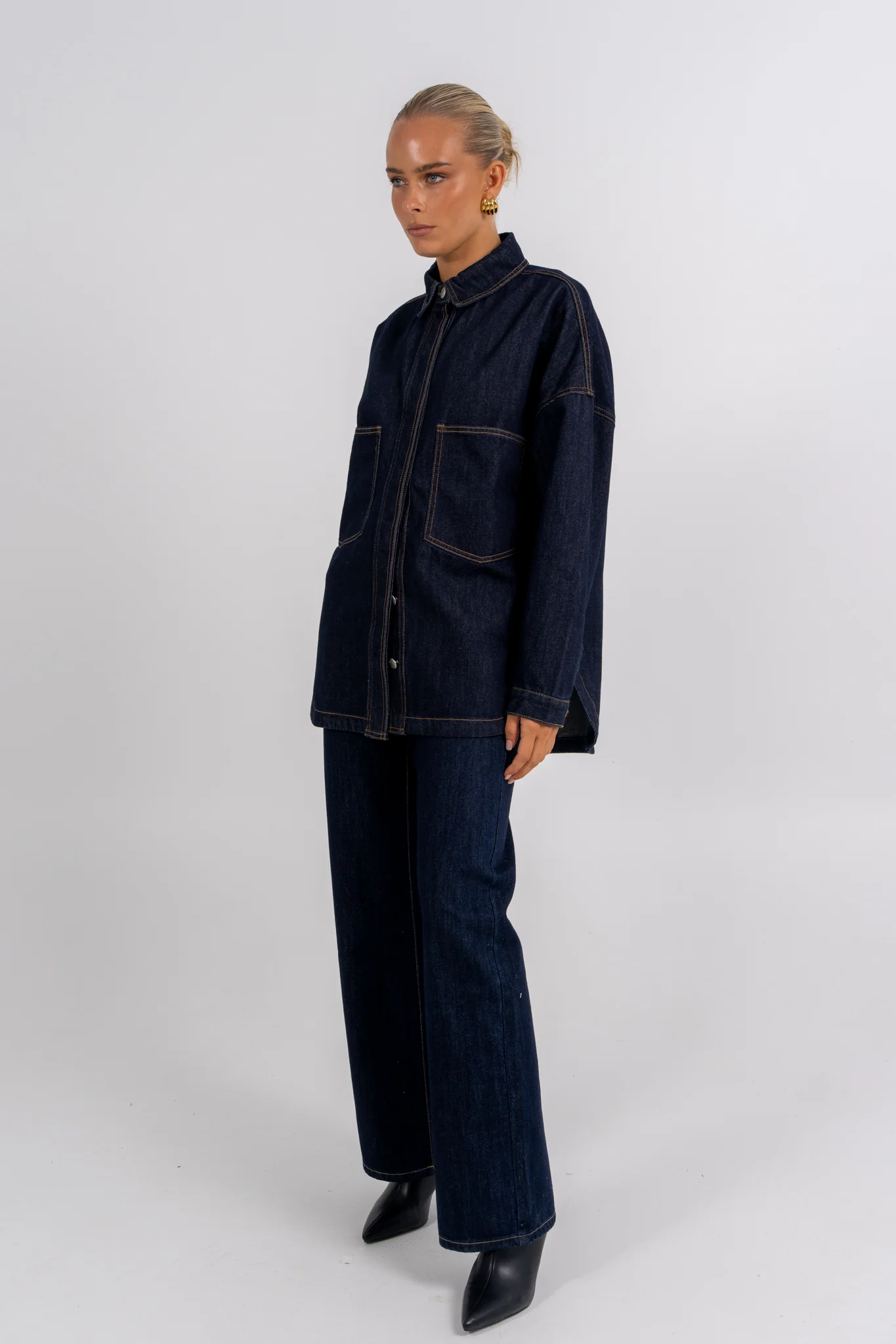 Ilou Denim Shirt Indigo - Image 14