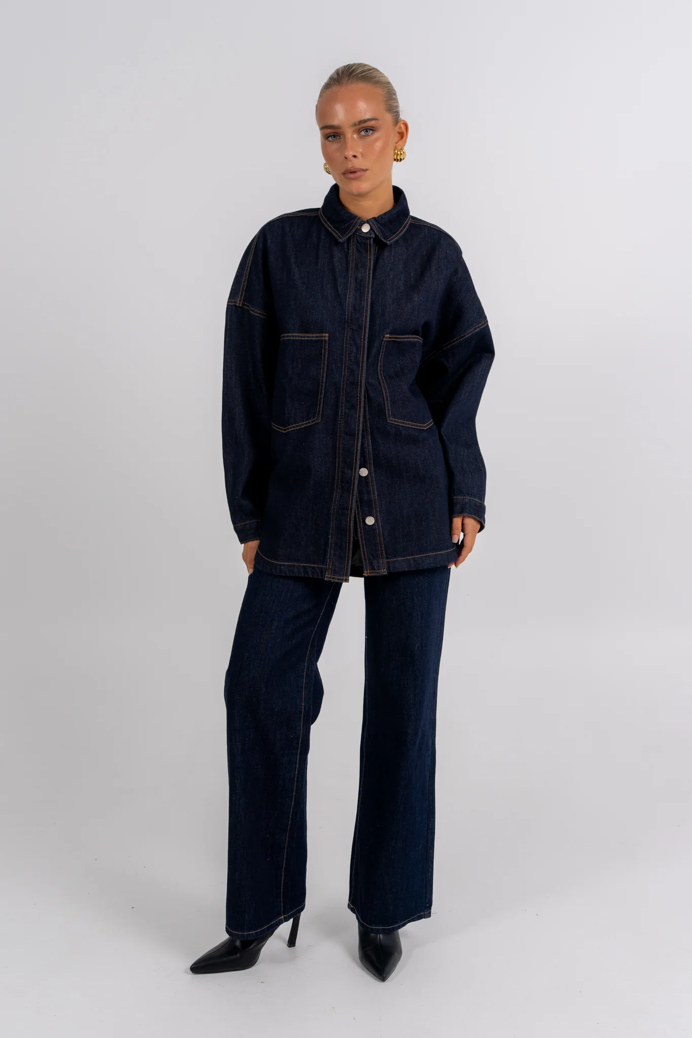 Ilou Denim Shirt Indigo - Image 15