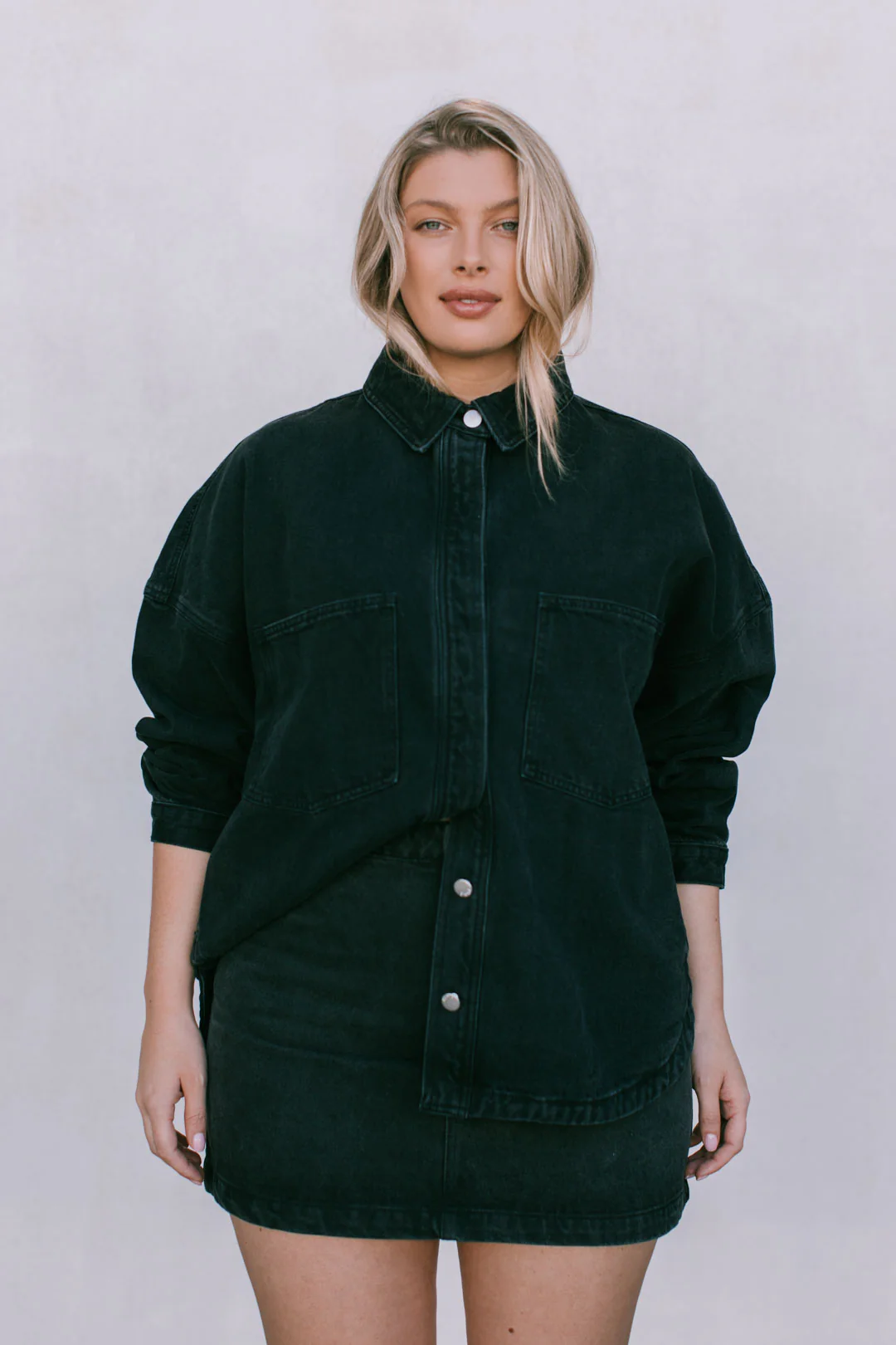 PRE ORDER Ilou Denim Shirt Washed Black - Image 12