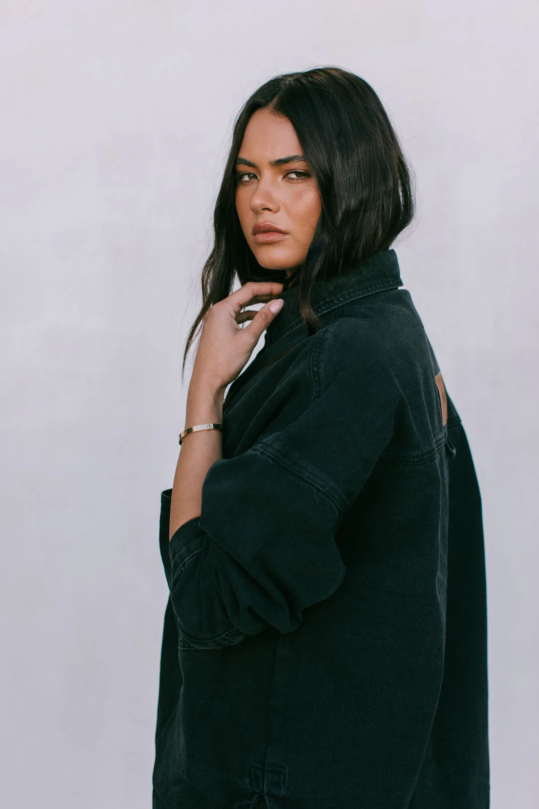 PRE ORDER Ilou Denim Shirt Washed Black - Image 14