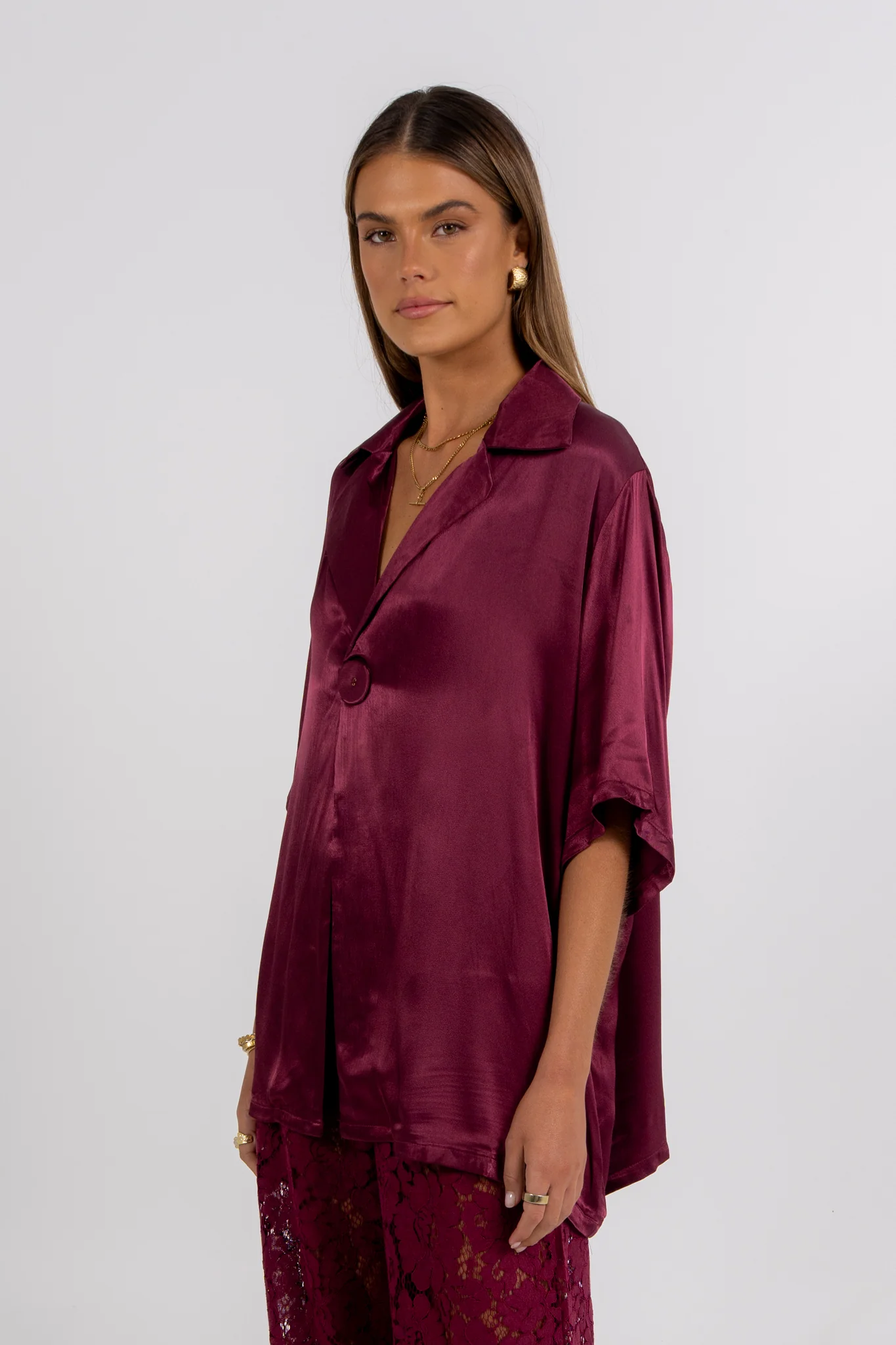 Ilsuo Pants Burgundy Lace - Image 5