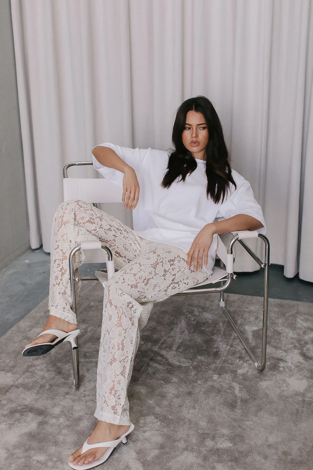 Ilsuo Pants Cream Lace - Image 17