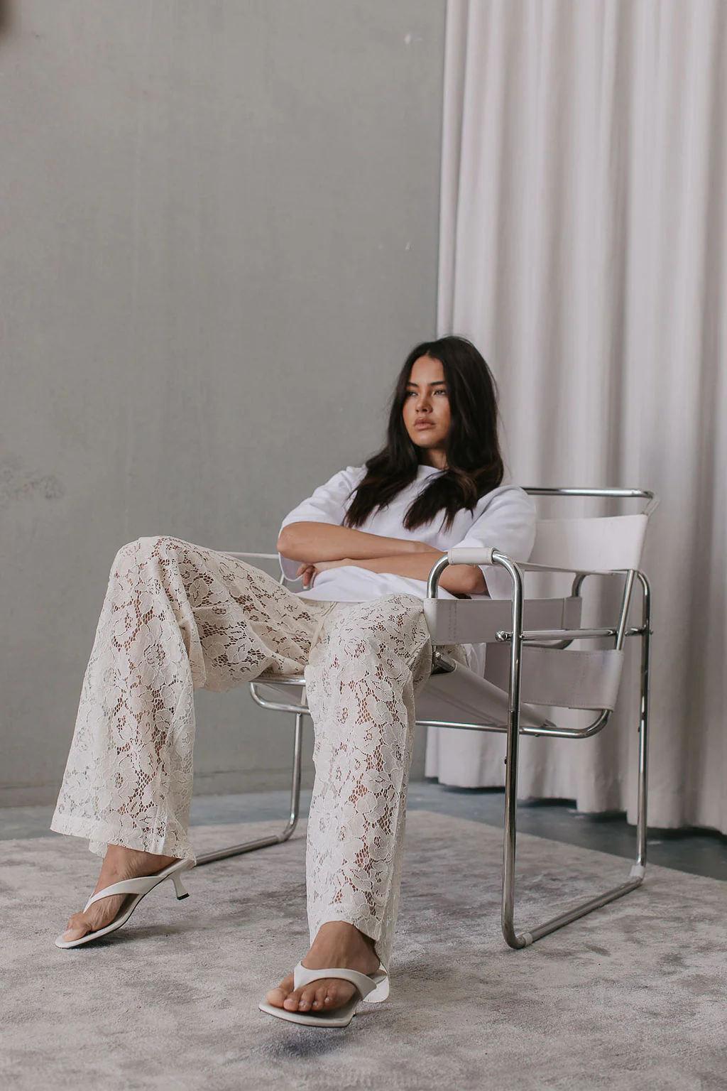 Ilsuo Pants Cream Lace - Image 19