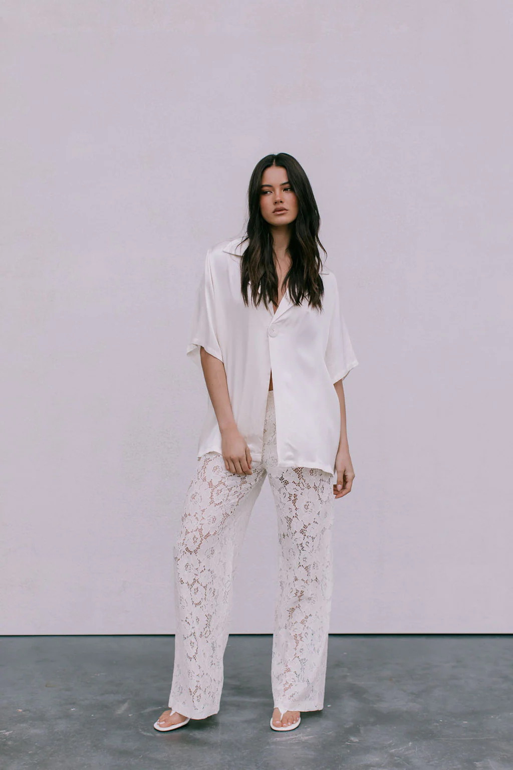 Ilsuo Pants Cream Lace - Image 8