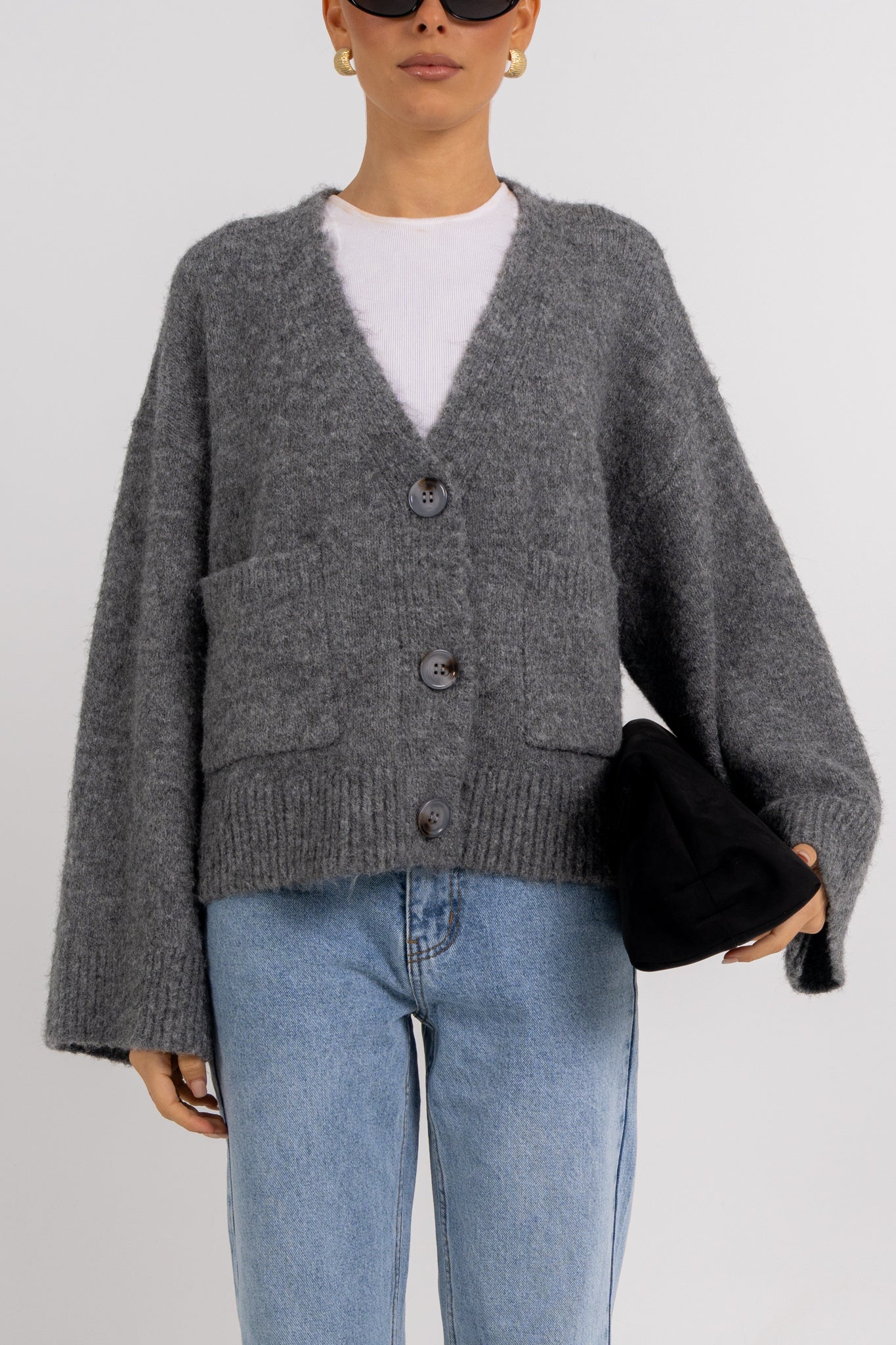 Imogen Cardigan Charcoal - Image 2