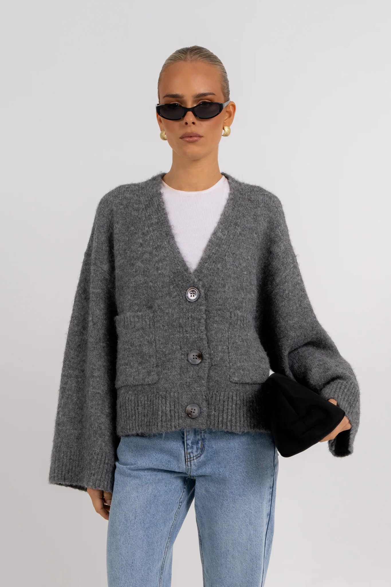 Imogen Cardigan Charcoal - Image 7