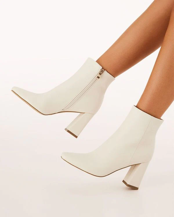 Indeera Ankle Boots Bone - Image 5