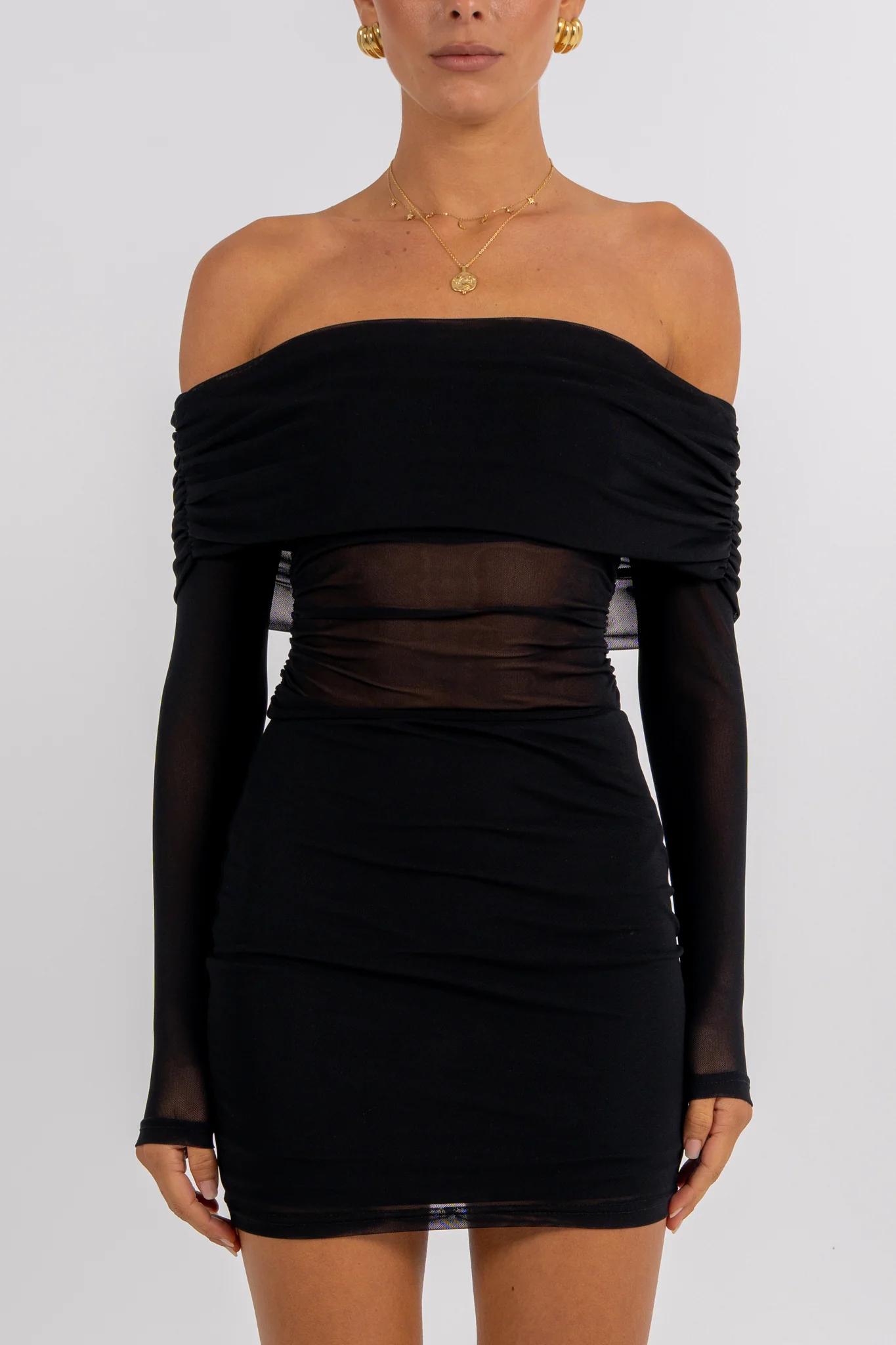 Irea Mini Dress Black - Image 4