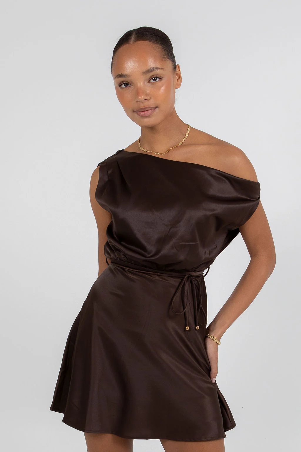 Jae Mini Dress Dark Chocolate
