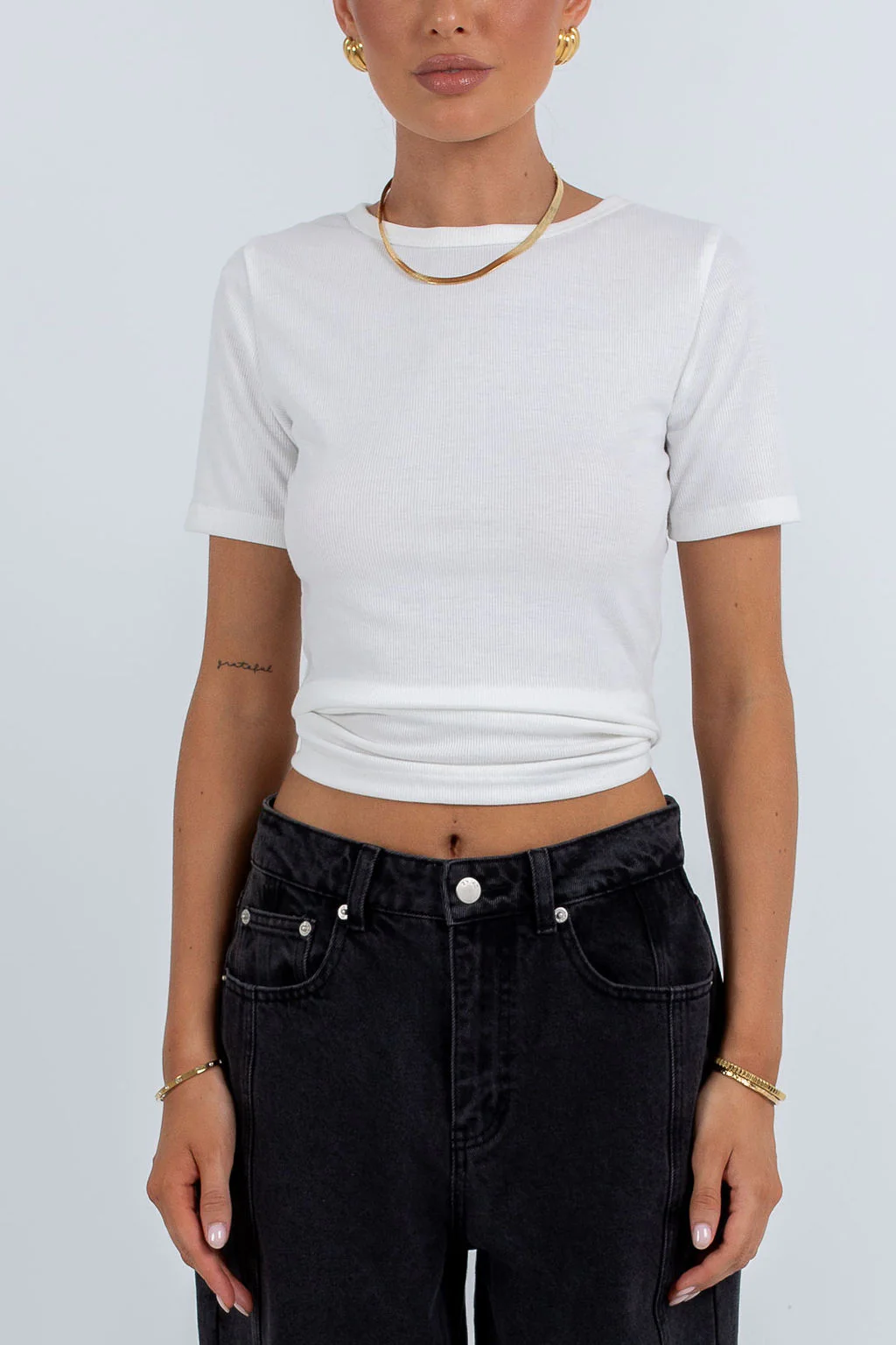 Janey Baggy Leg Jeans Washed Black - Image 3