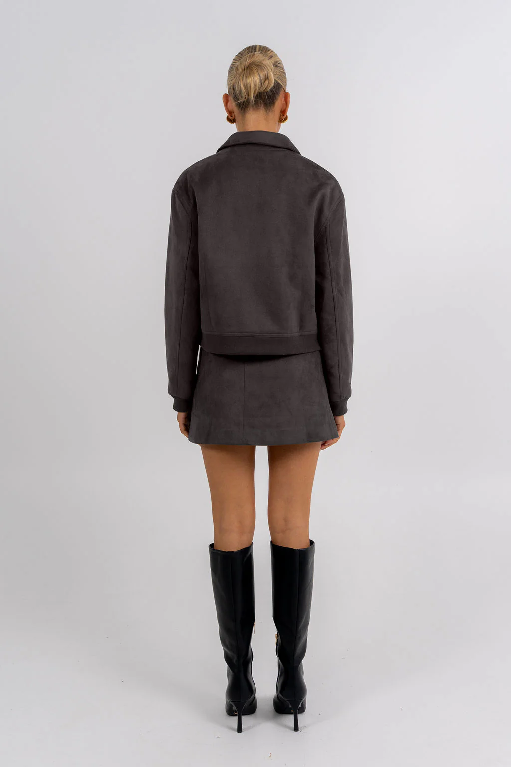 PRE ORDER Jetta Mini Skirt Charcoal - Image 5