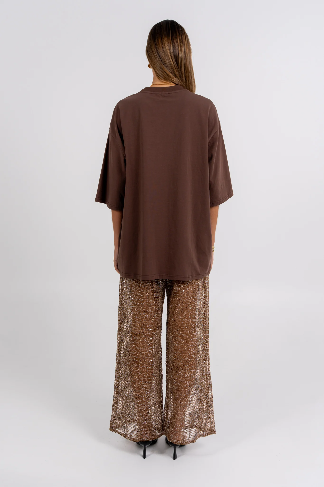 Juno Sequin Pant Mocha - Image 4