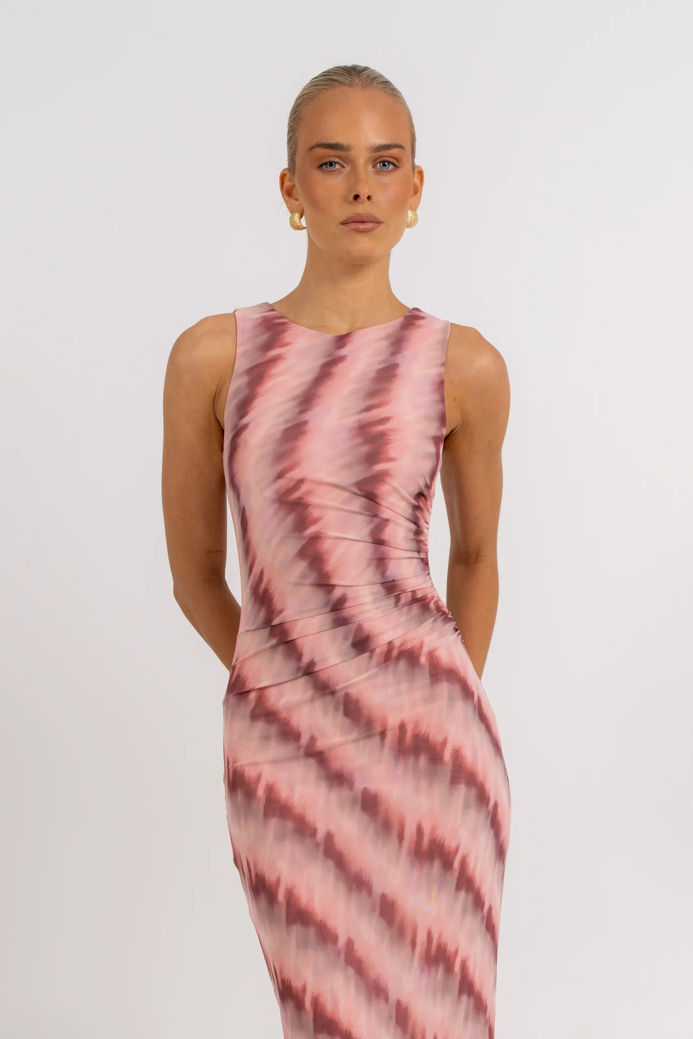 Kayla Maxi Dress Berry Watercolour - Image 5