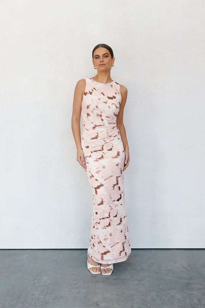 Kayla Maxi Dress Pink Marble - Image 10