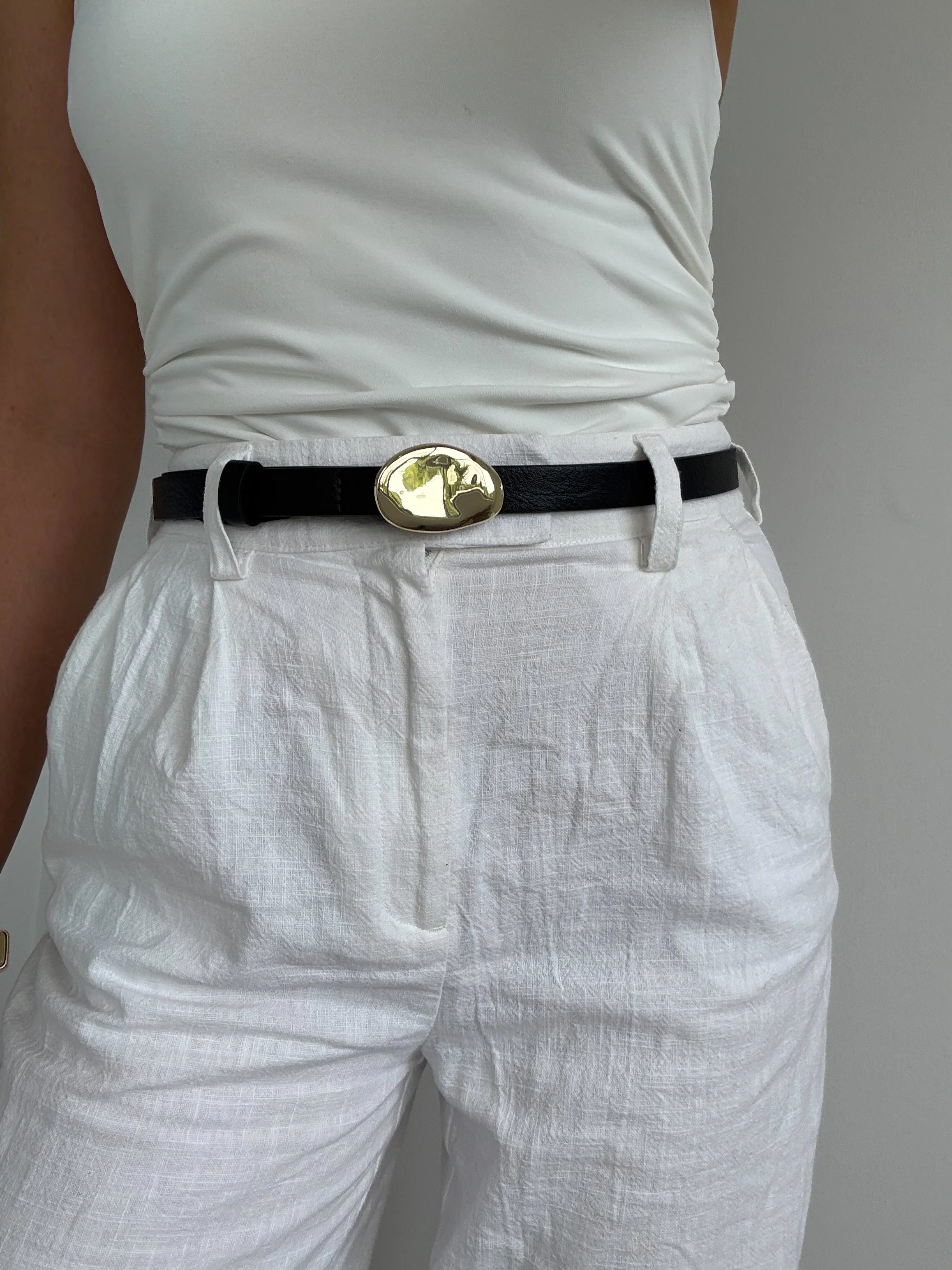 Kayla Pebble Stud Belt Black - Image 2