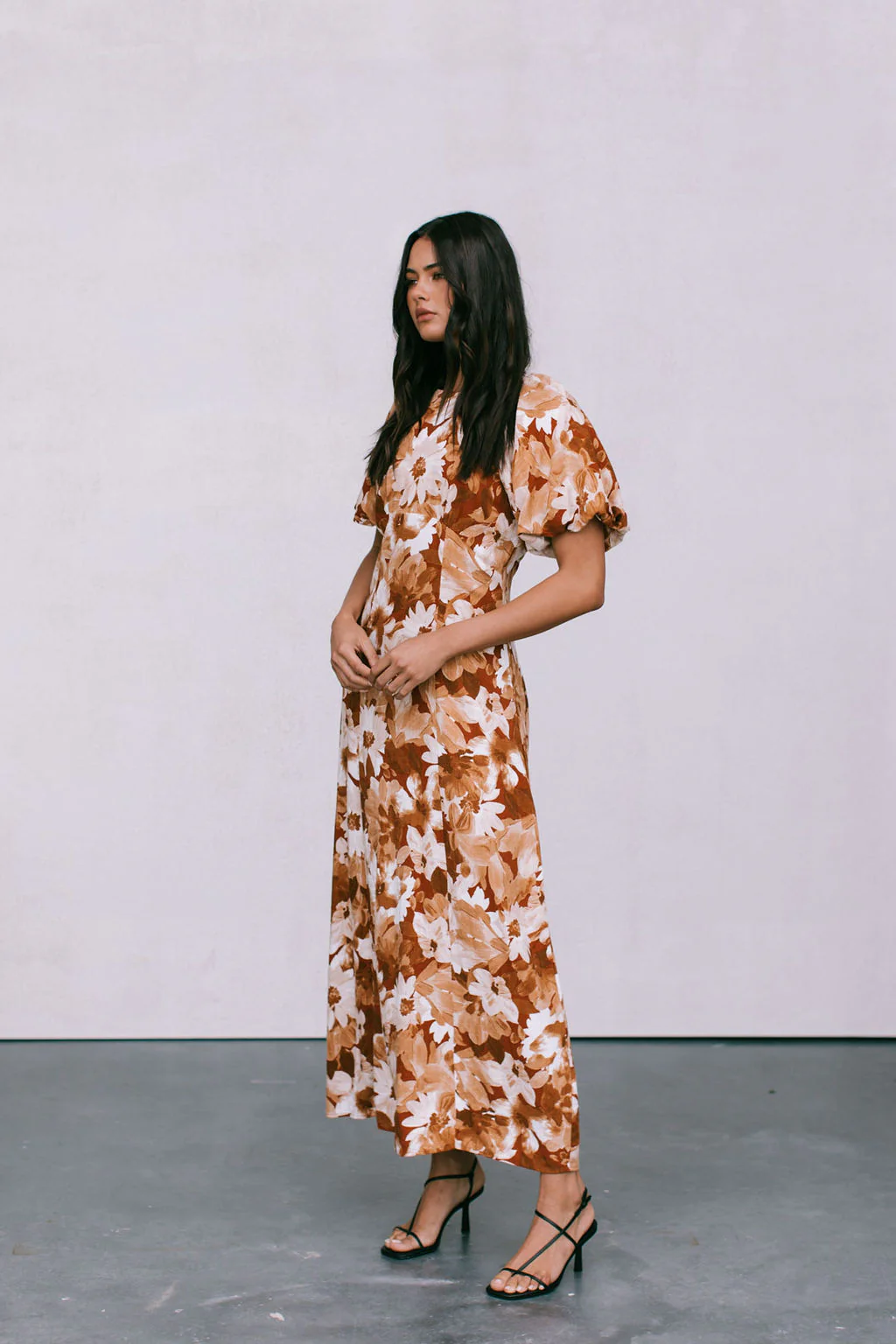 Layne Maxi Dress Rust Floral - Image 10