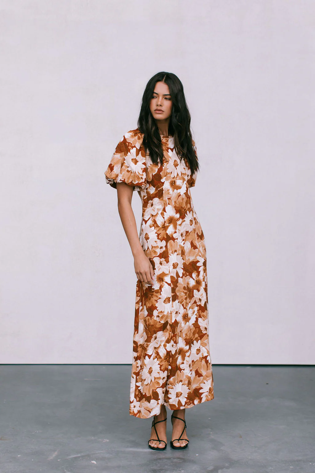 Layne Maxi Dress Rust Floral - Image 11