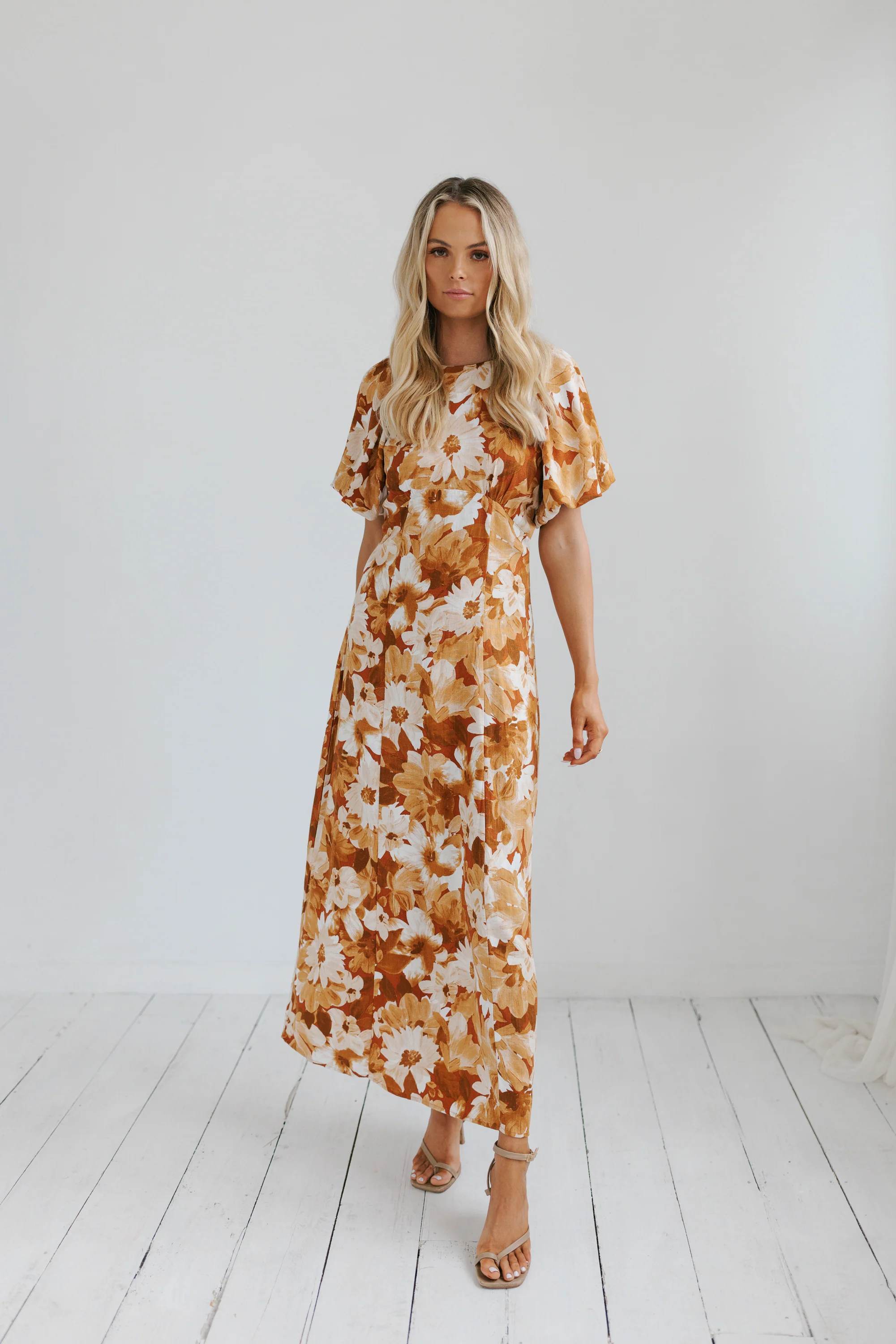 Layne Maxi Dress Rust Floral - Image 14
