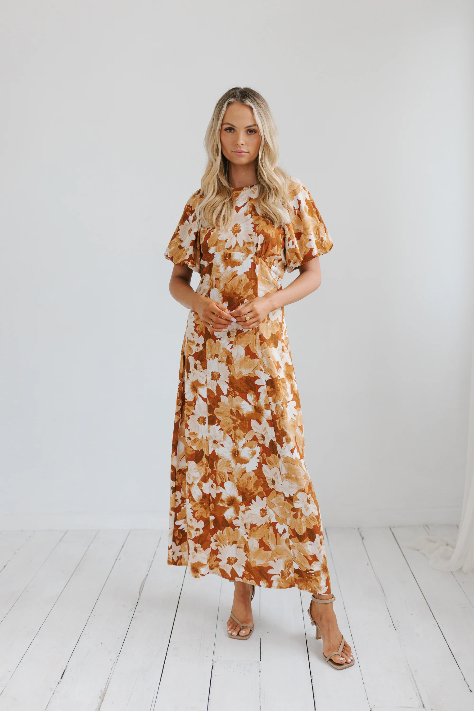 Layne Maxi Dress Rust Floral - Image 17