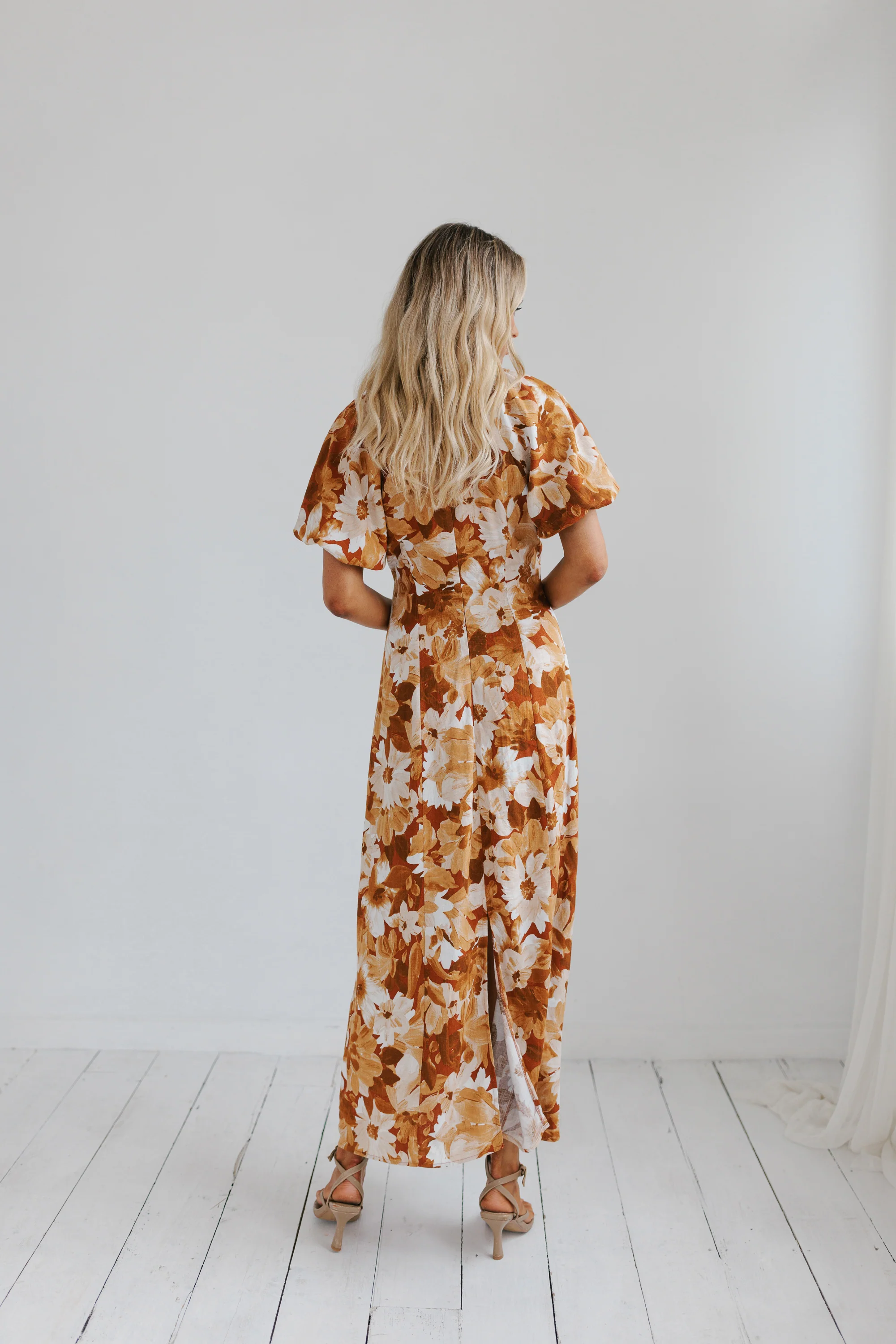 Layne Maxi Dress Rust Floral - Image 25
