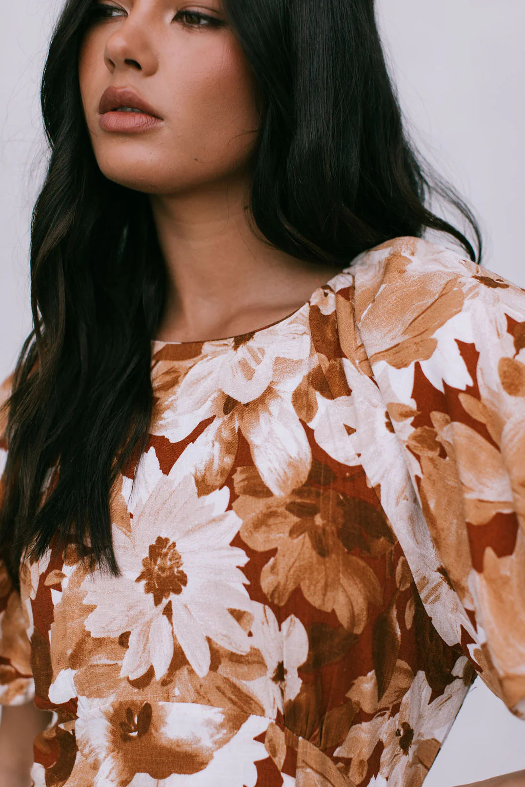 Layne Maxi Dress Rust Floral - Image 4
